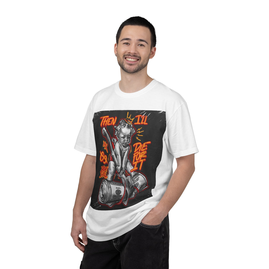 Graphic T-Shirt — "Then I'll Die For It" Muscle Car Pinup Street Art Design