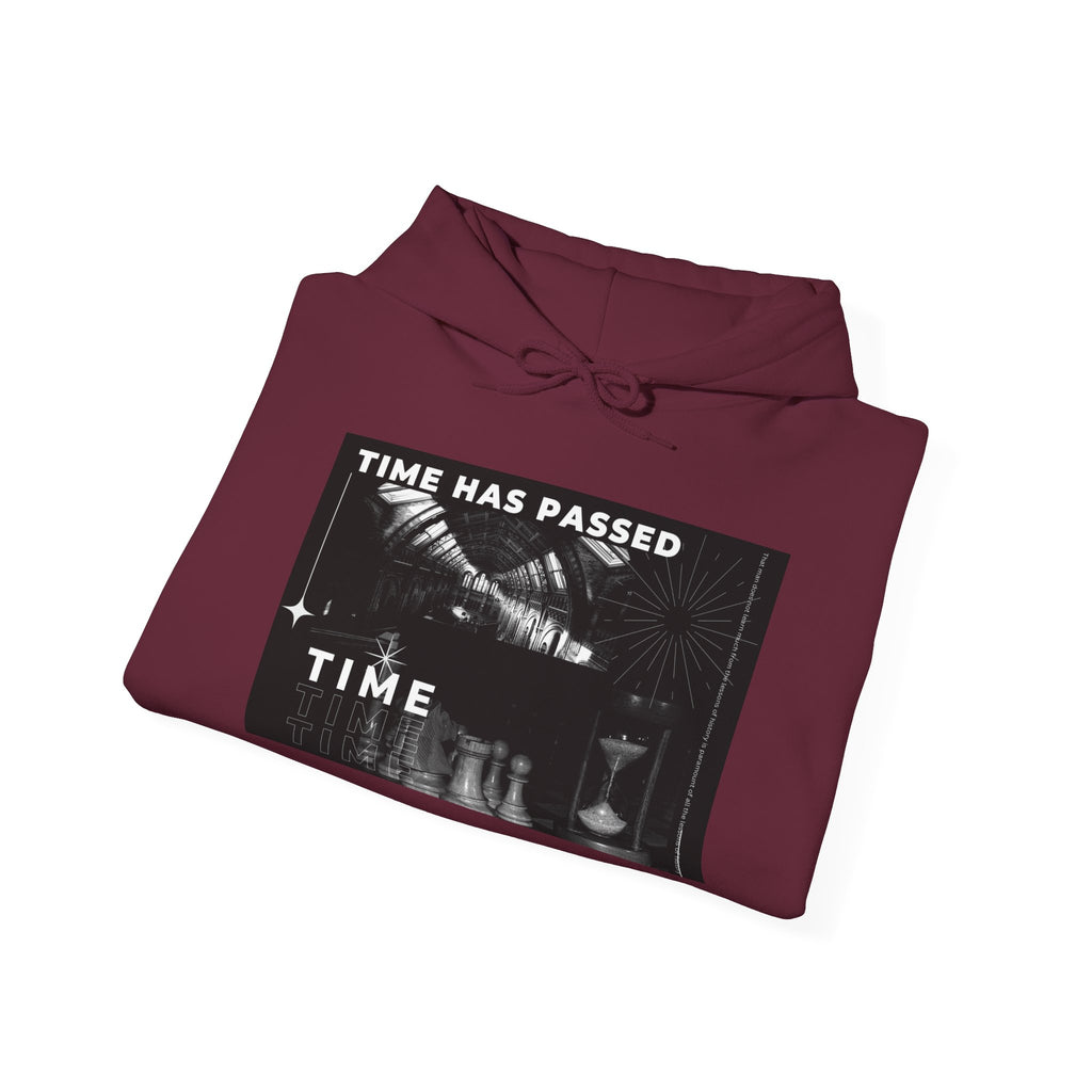 Time Has Passed Hoodie — Vintage Chess Graphic Hooded Sweatshirt