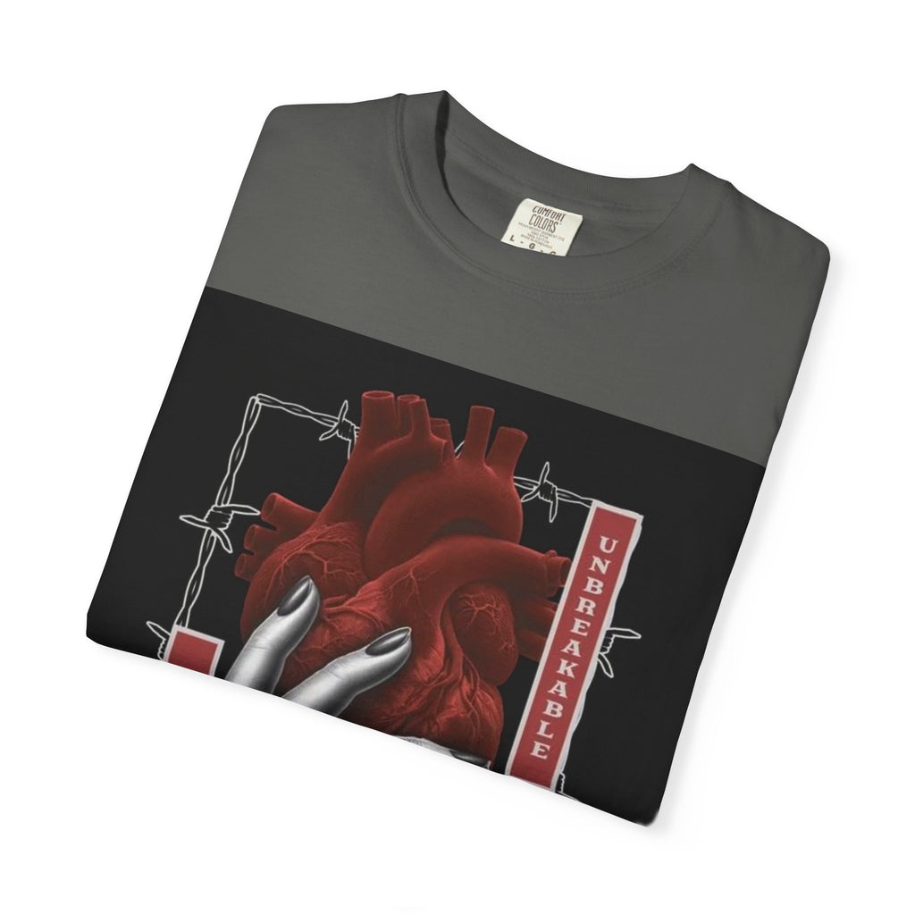 Graphic Heart & Hand T‑Shirt — 'Heartbeat' Gothic Streetwear Tee