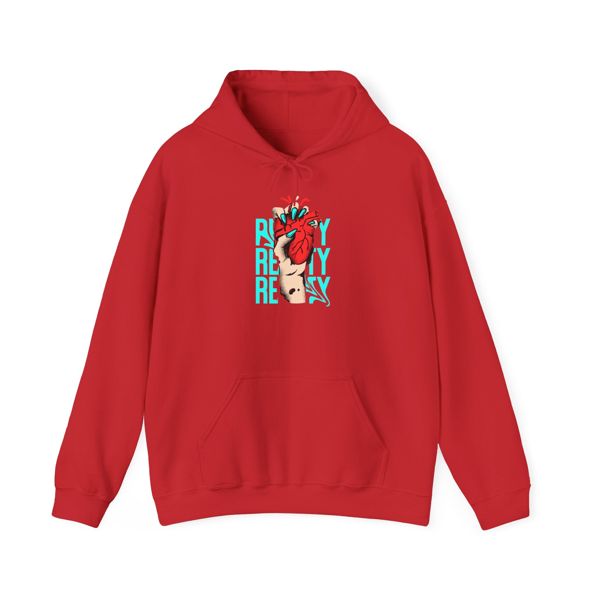 Heart in Hand Hoodie — 'Ready' Graphic Pullover
