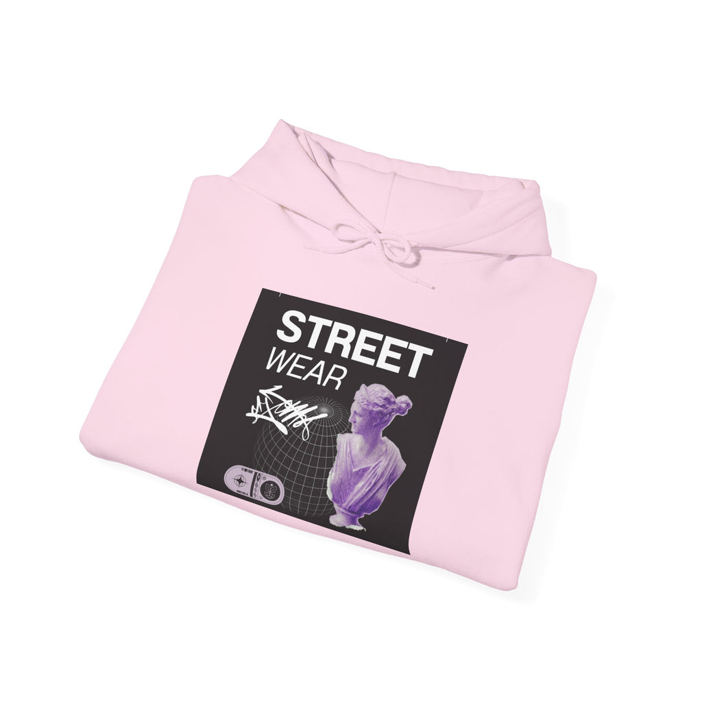 Streetwear Hoodie — 'STREET WEAR' Vaporwave Statue Graphic Pullover