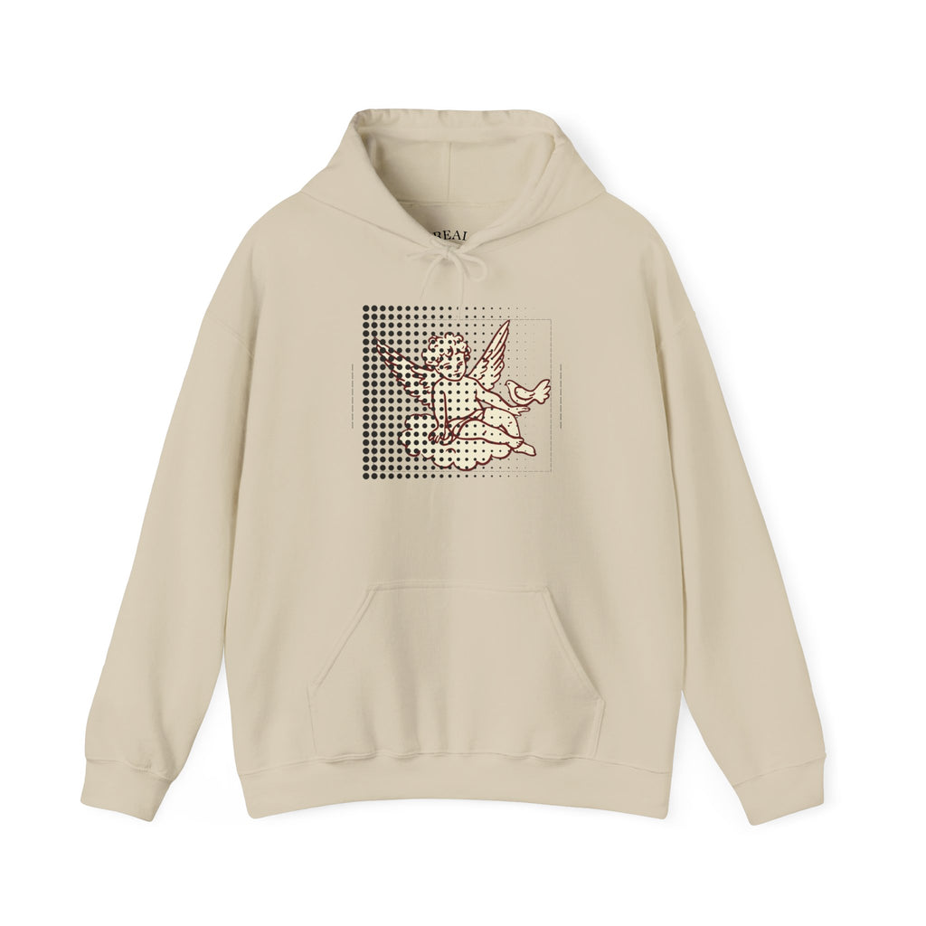 Cherub Dot Art Hoodie — Vintage Angel Graphic Pullover