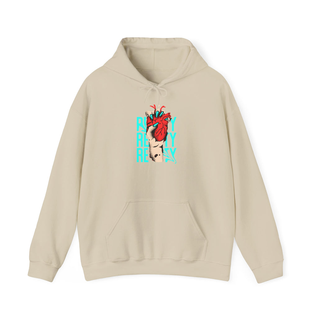 Heart in Hand Hoodie — 'Ready' Graphic Pullover