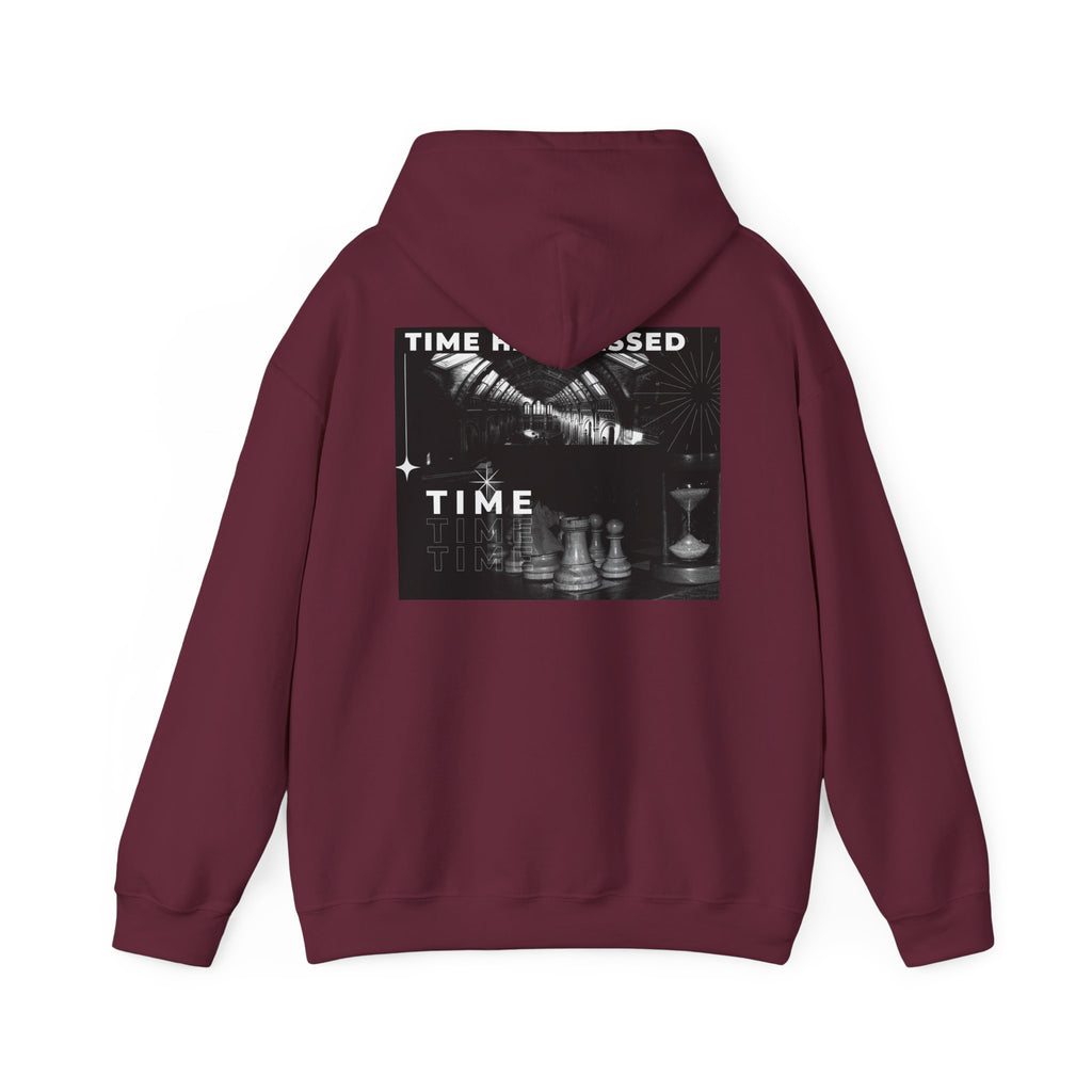 Time Has Passed Hoodie — Vintage Chess Graphic Hooded Sweatshirt