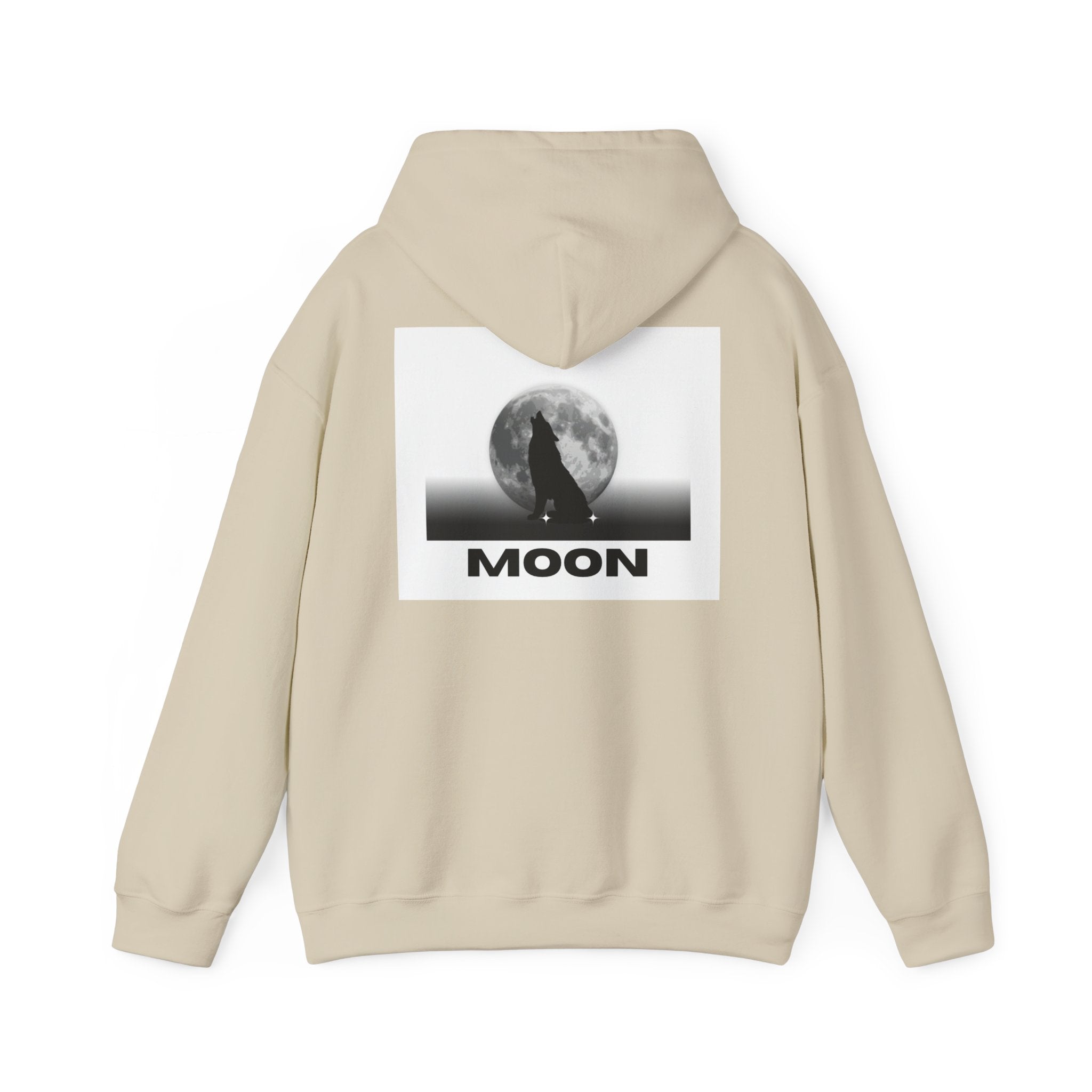 Moon Wolf Hoodie - Silhouette Moon Graphic Sweatshirt