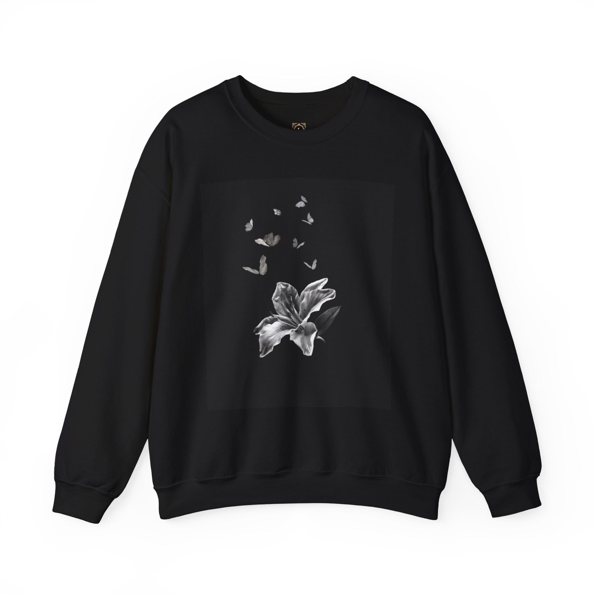 Floral Butterfly Crewneck Sweatshirt