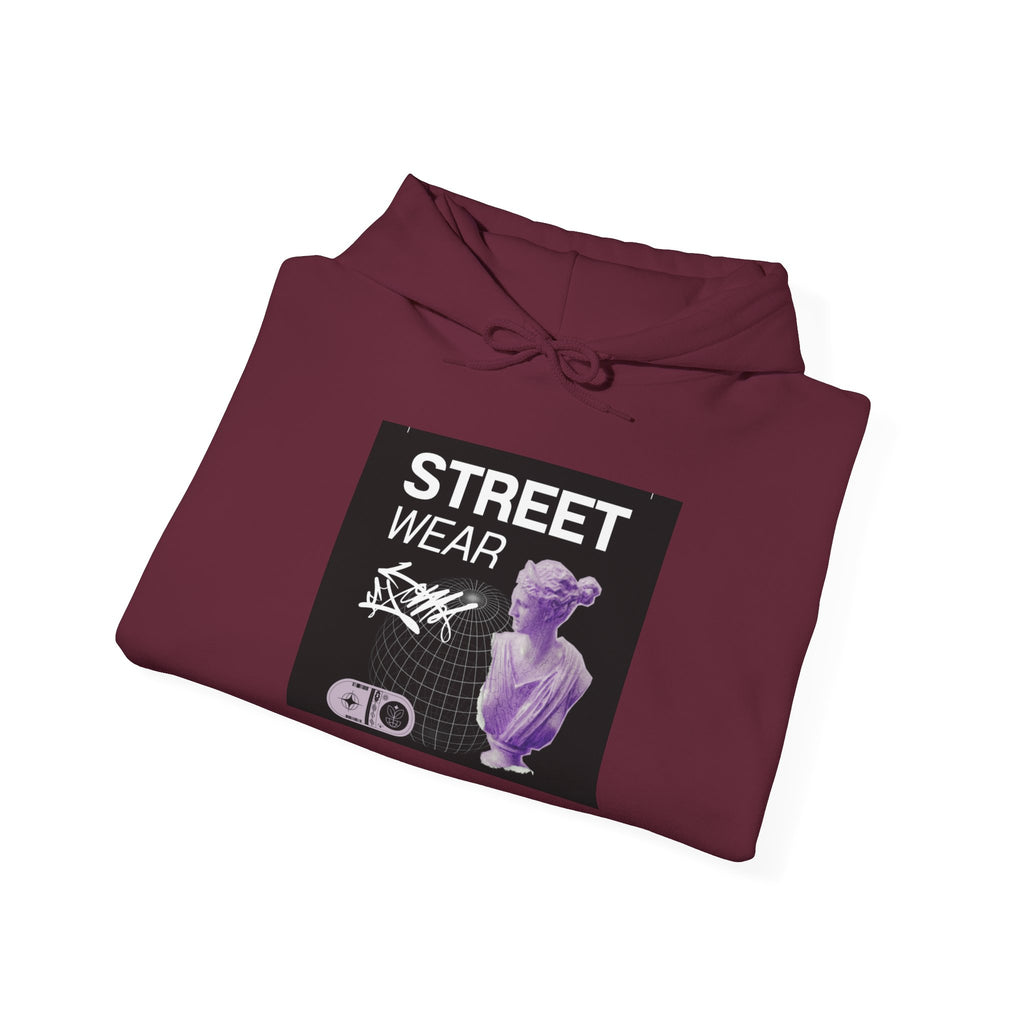 Streetwear Hoodie — 'STREET WEAR' Vaporwave Statue Graphic Pullover