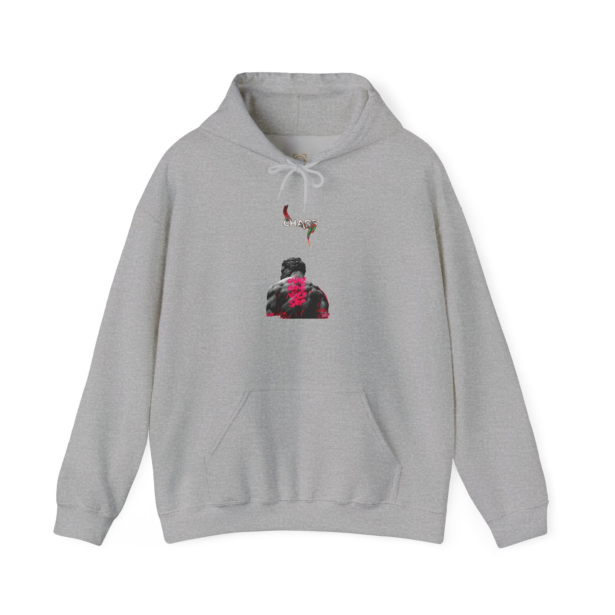 Smoky Rose Backprint Hoodie — Floral Skull Streetwear Pullover