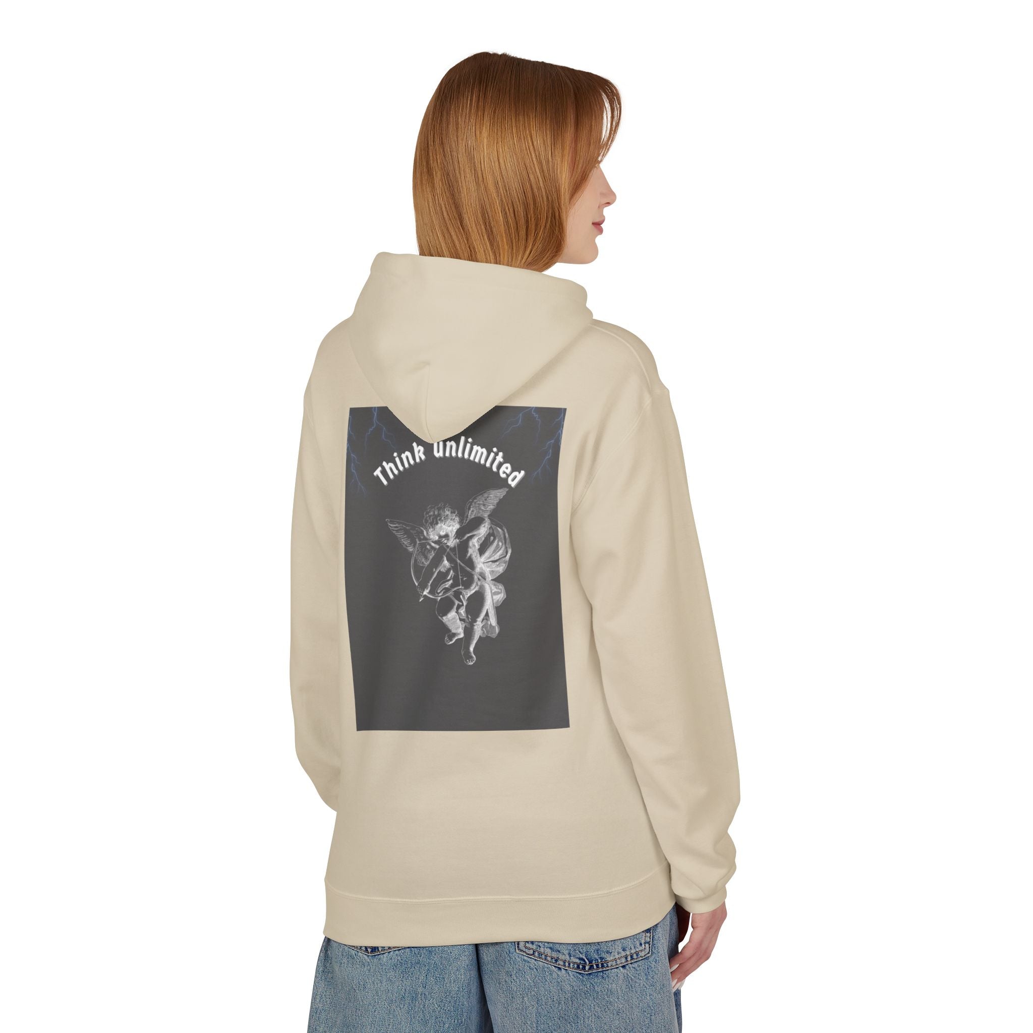 Think Unlimited Hoodie — Inspirational Angel Graphic Pullover