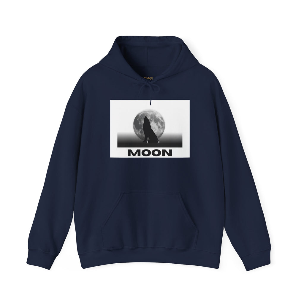 Moon Wolf Hoodie - Silhouette Moon Graphic Sweatshirt