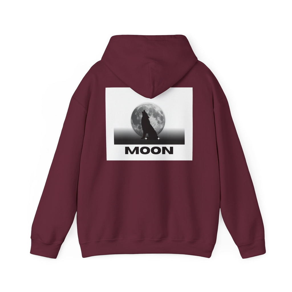 Moon Wolf Hoodie - Silhouette Moon Graphic Sweatshirt