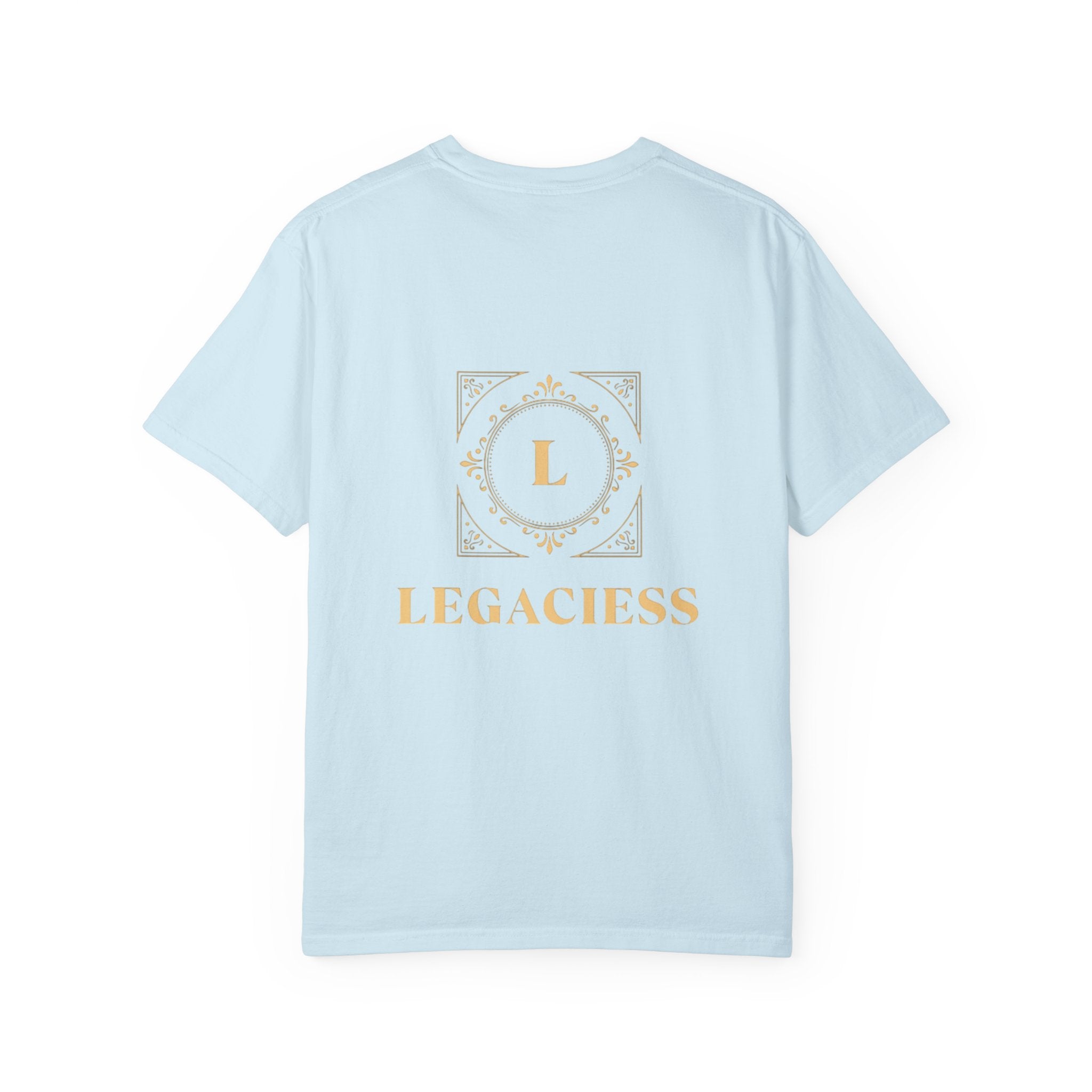 Mystic Purple Portrait T‑Shirt — Legaciess Logo Back