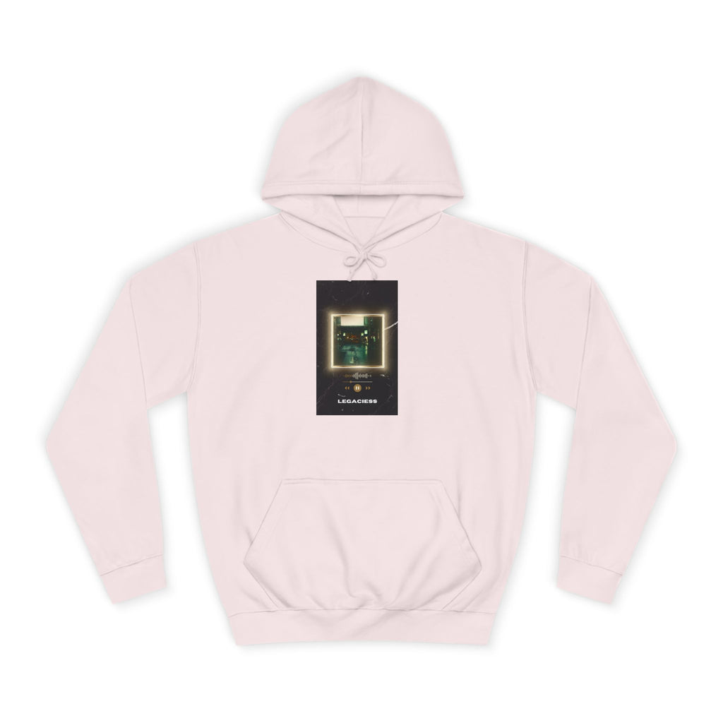 College Hoodie — Retro Neon Square Album Art Design