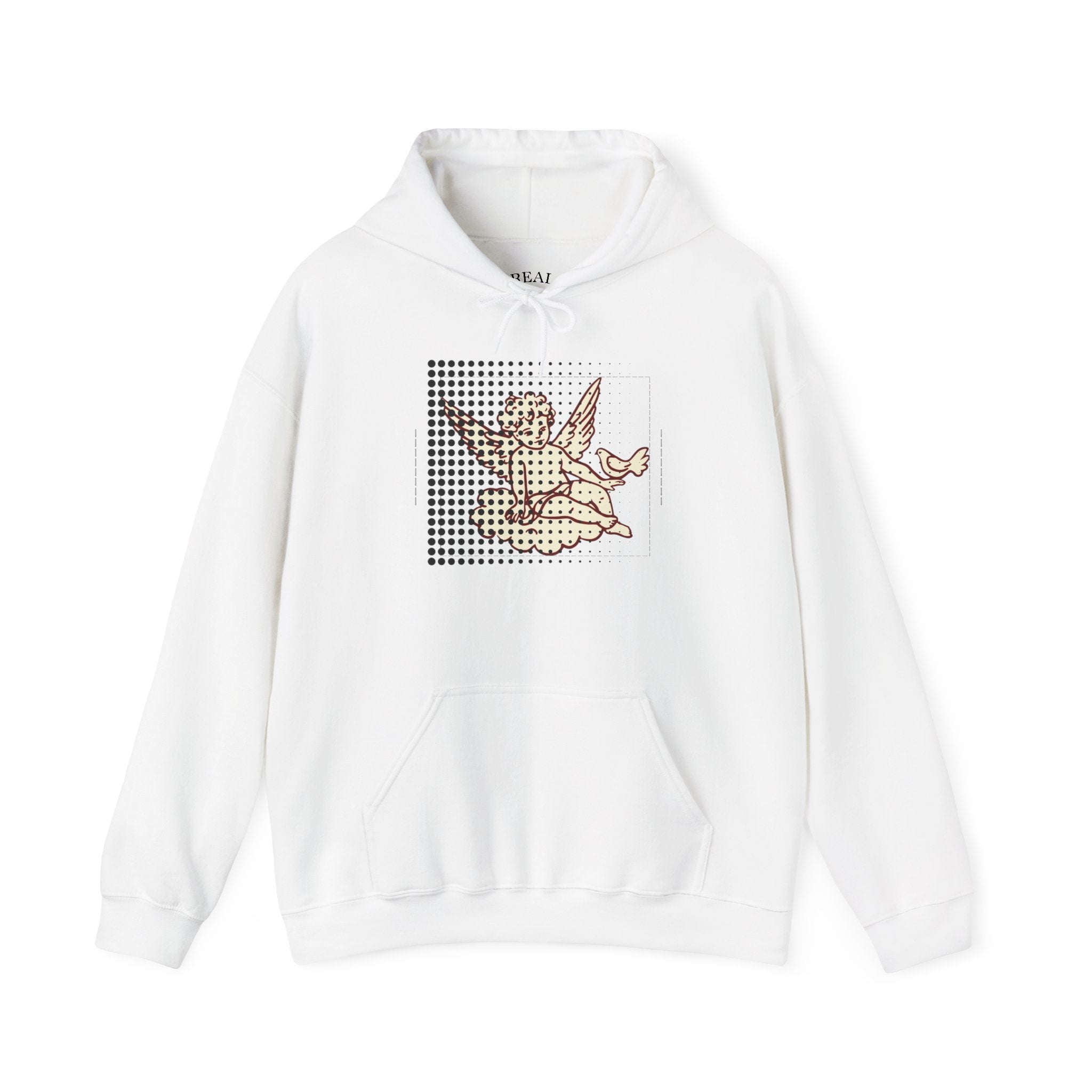 Cherub Dot Art Hoodie — Vintage Angel Graphic Pullover
