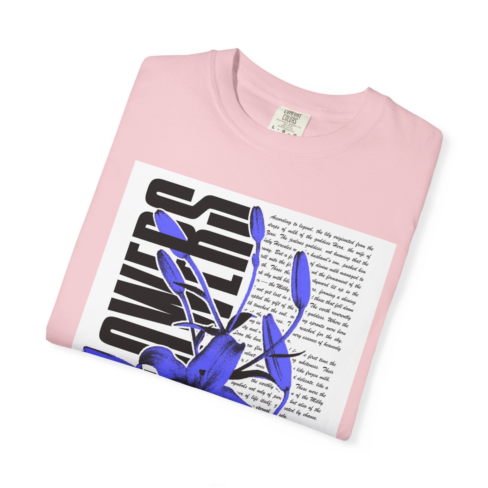 Floral Legacy Graphic T-Shirt — Bold Blue Orchid Design