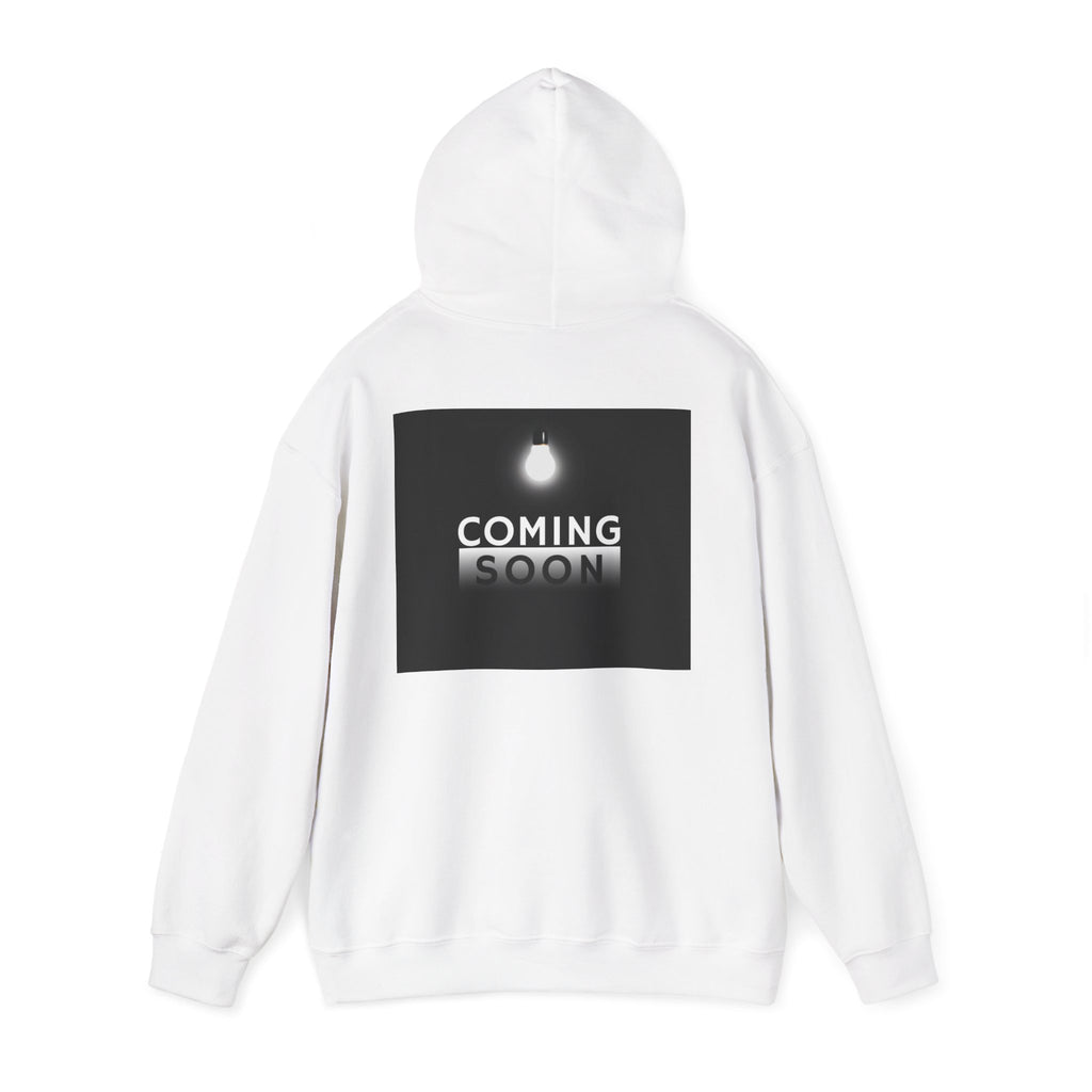Coming Soon Hoodie - Minimal Neon Sign Pullover