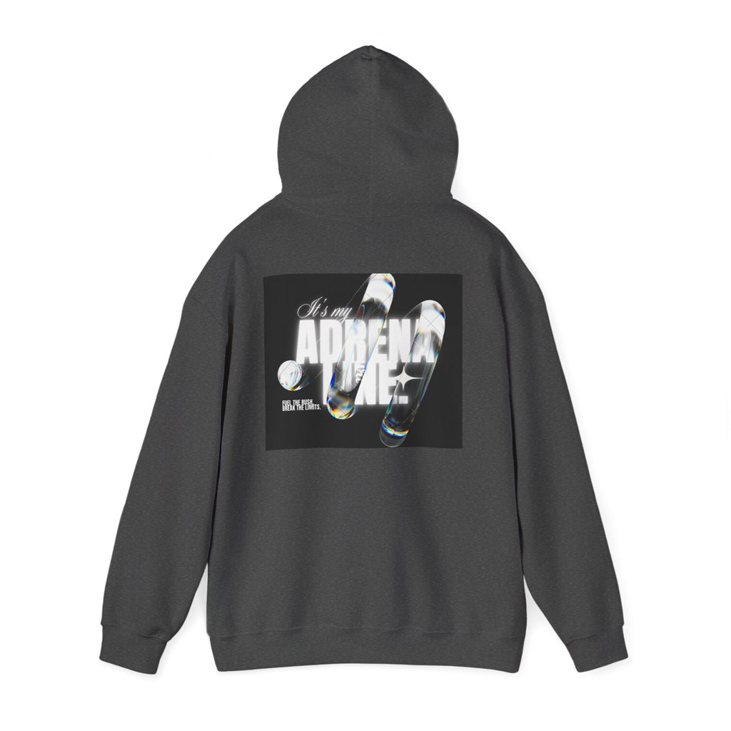 Bubble Text 'Adrenaline' Graphic Hoodie — Urban Streetwear Pullover