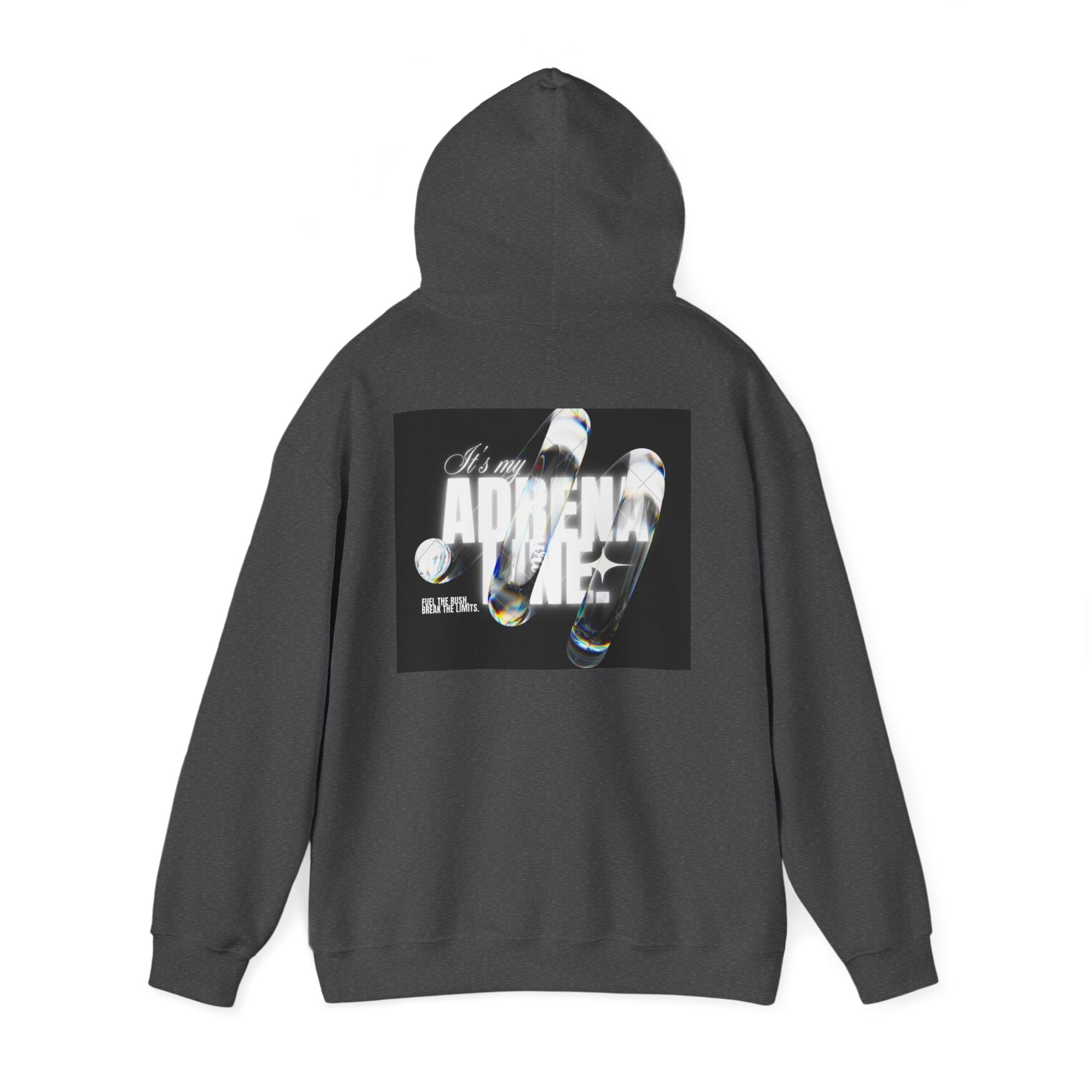 Bubble Text 'Adrenaline' Graphic Hoodie — Urban Streetwear Pullover