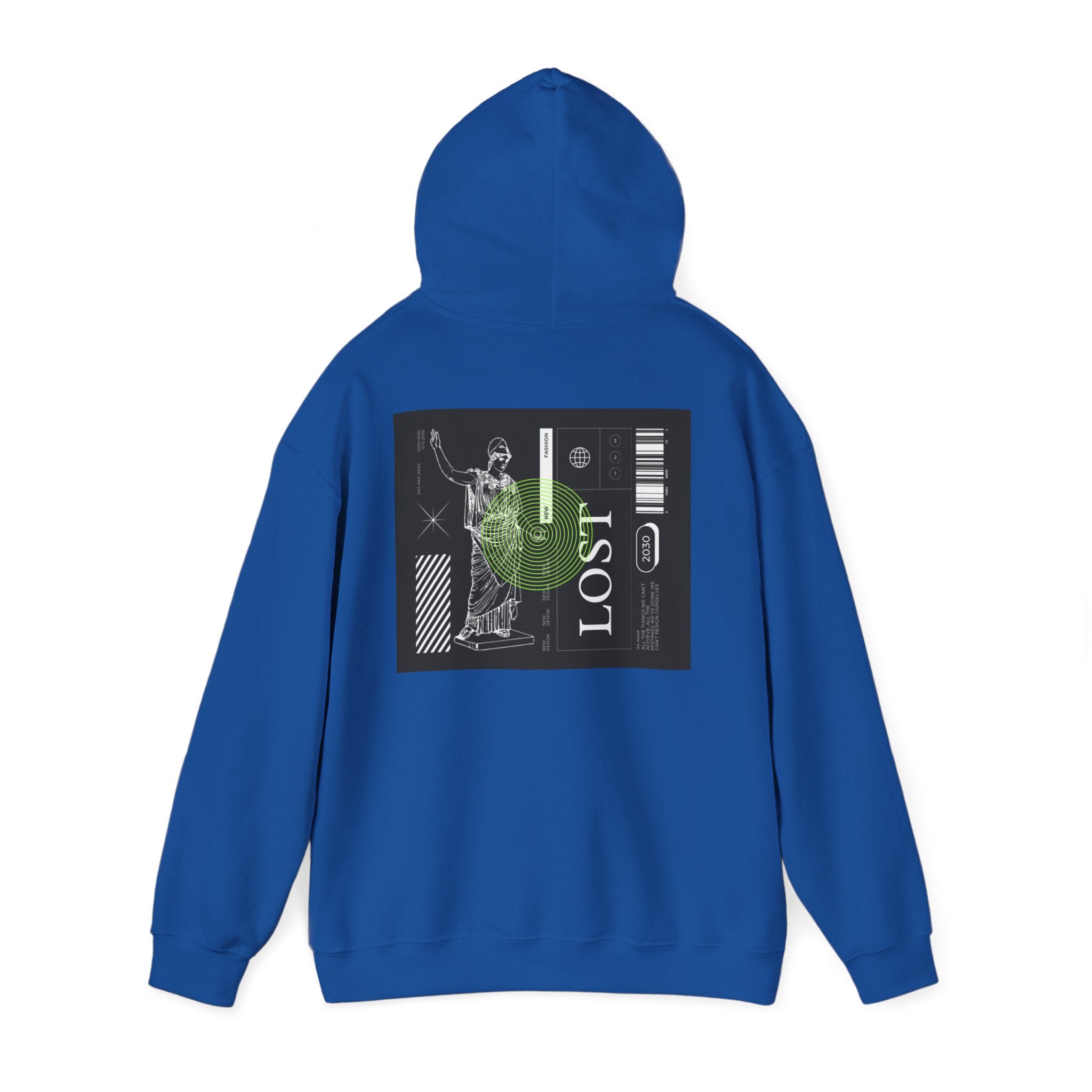 Lost World Hoodie — Vaporwave Glitch Graphic Pullover