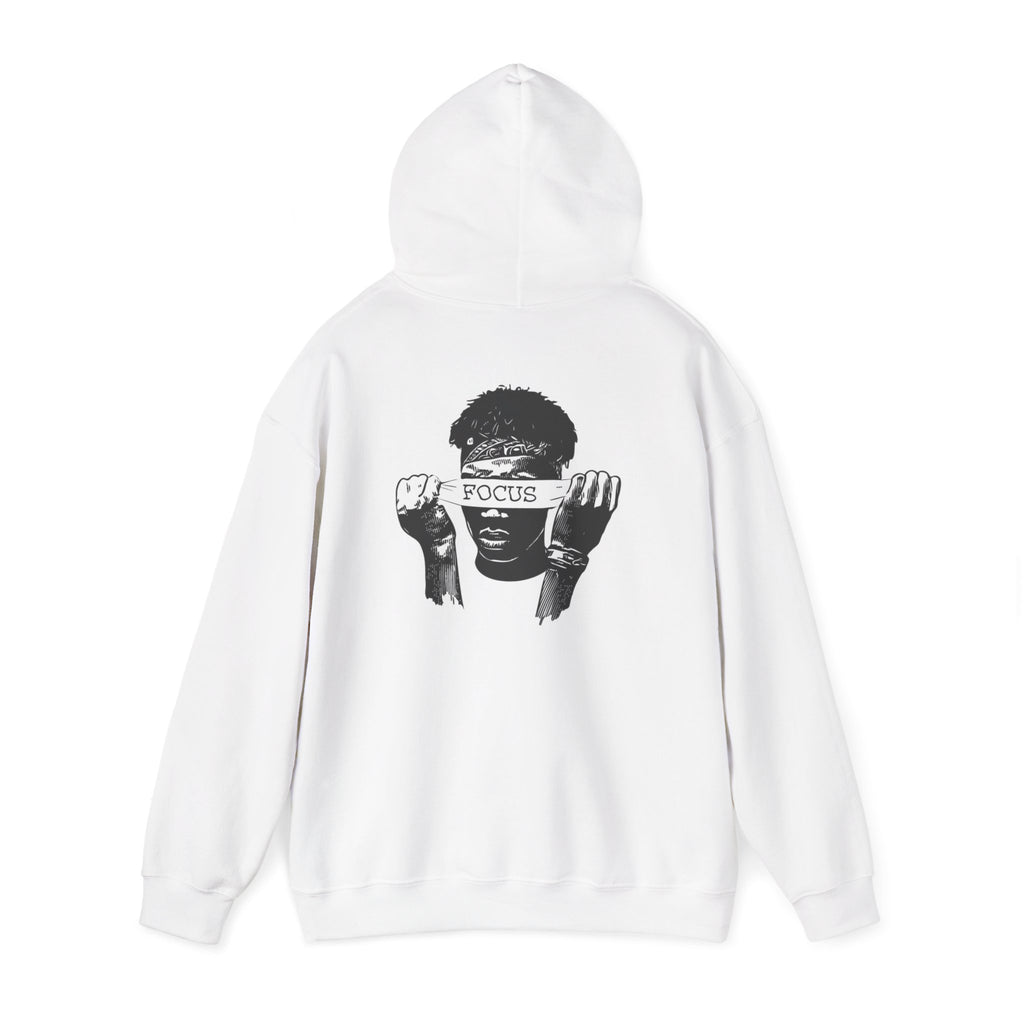 Focus Graphic Hoodie — Monochrome Motivational Streetwear