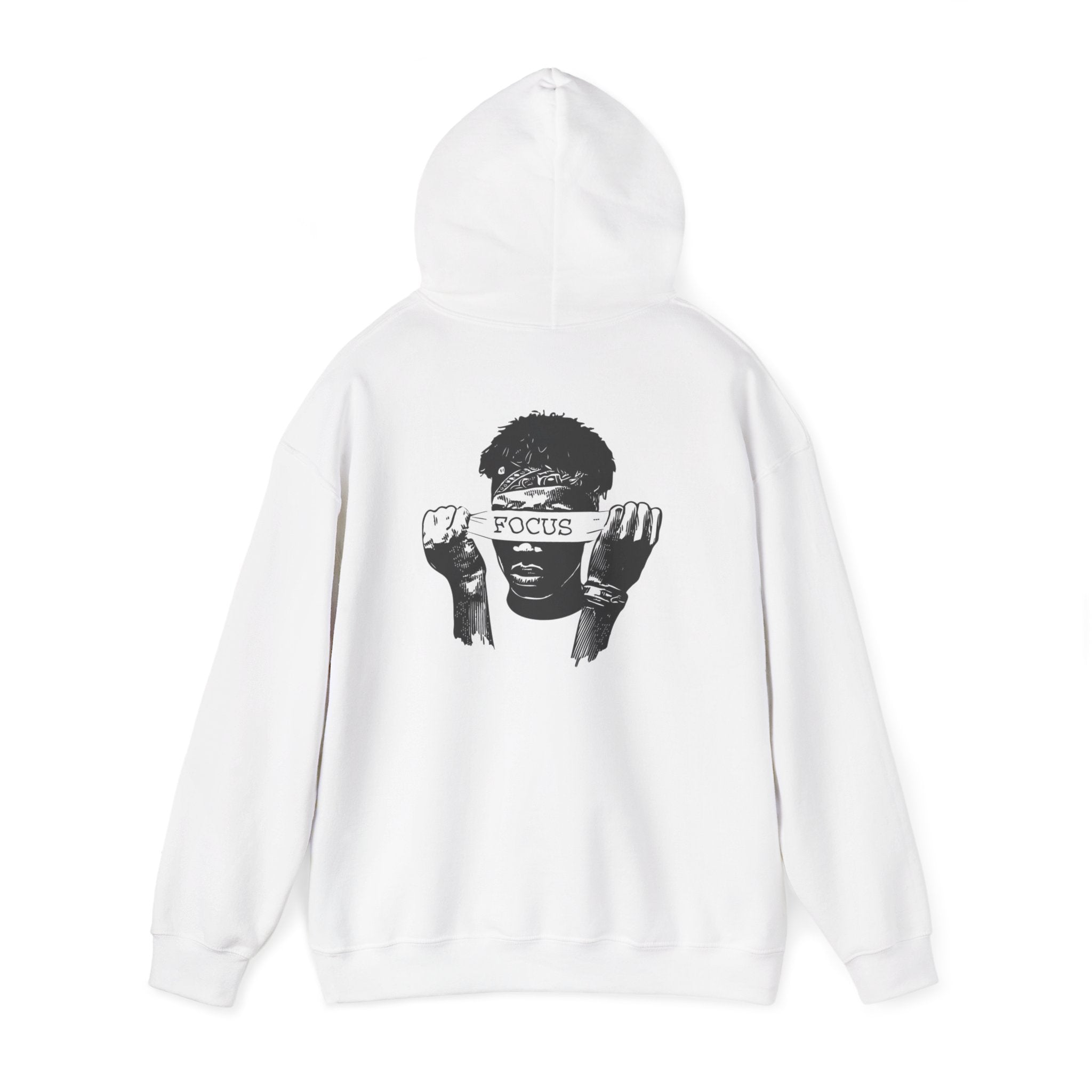 Focus Graphic Hoodie — Monochrome Motivational Streetwear