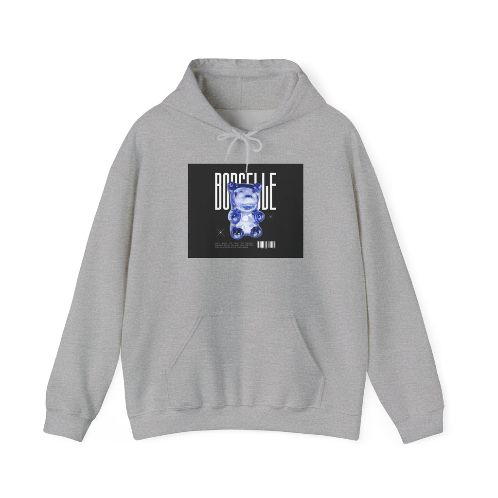 Boglebear Graphic Hoodie — Retro Blue Bear Design
