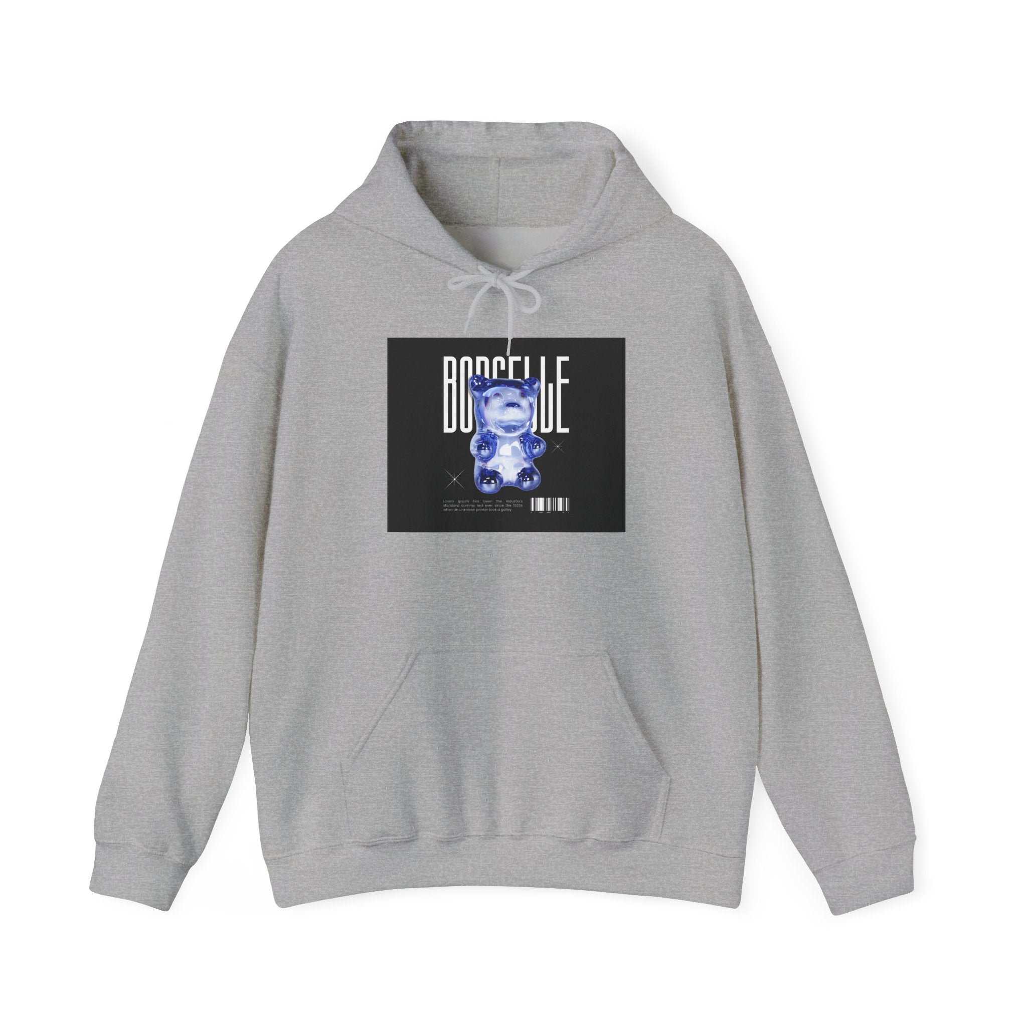 Boglebear Graphic Hoodie — Retro Blue Bear Design