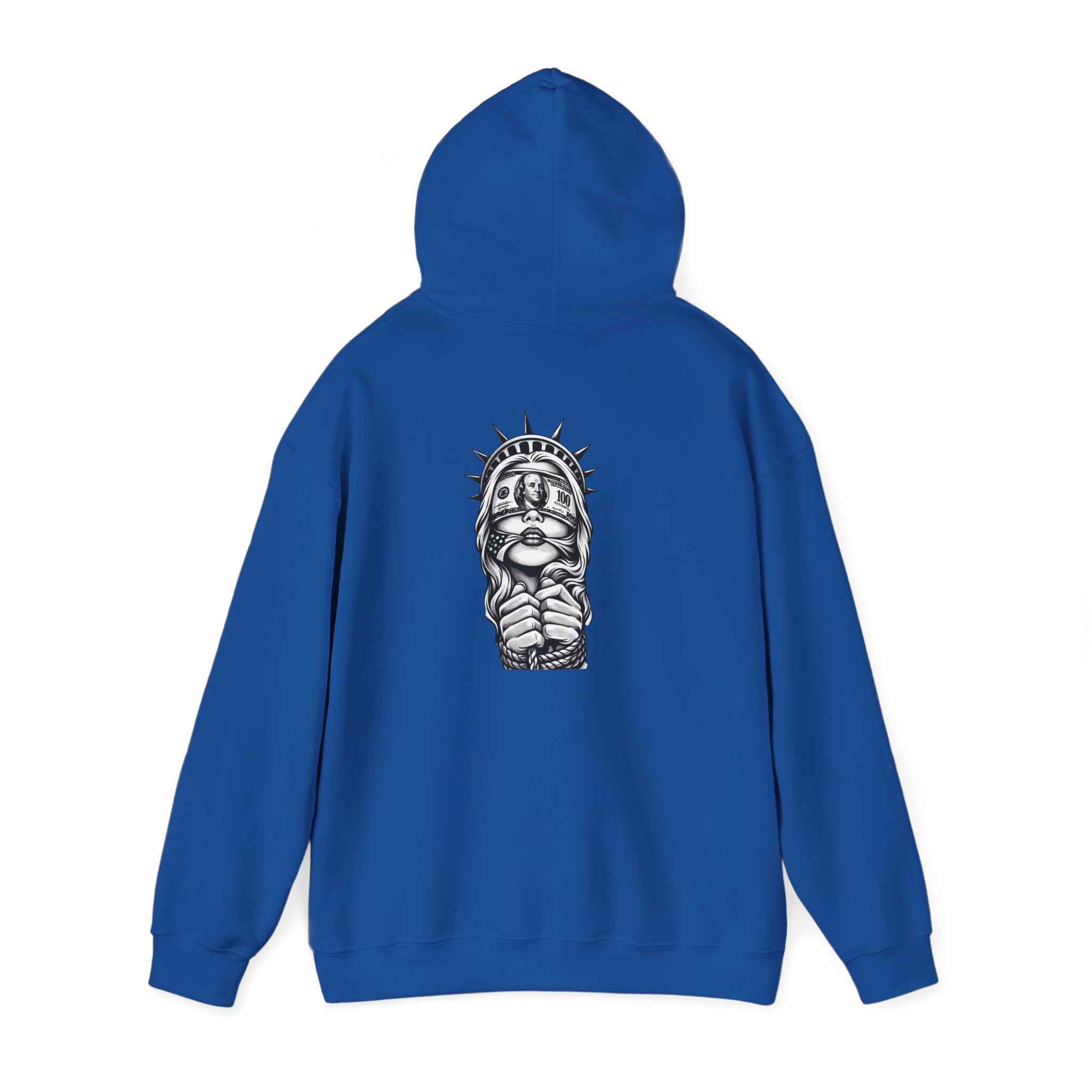 Statue of Liberty Prayer Hands Hoodie — Gothic Liberty Graphic Sweatshirt