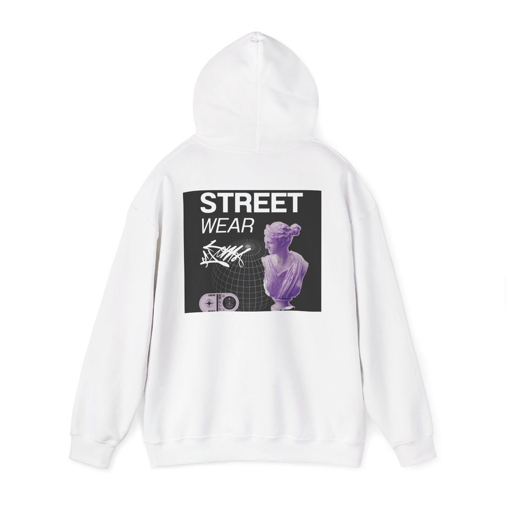 Streetwear Hoodie — 'STREET WEAR' Vaporwave Statue Graphic Pullover