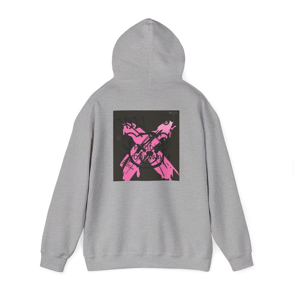 Crossed Guns Hoodie – Pink Retro Graphic Hooded Sweatshirt