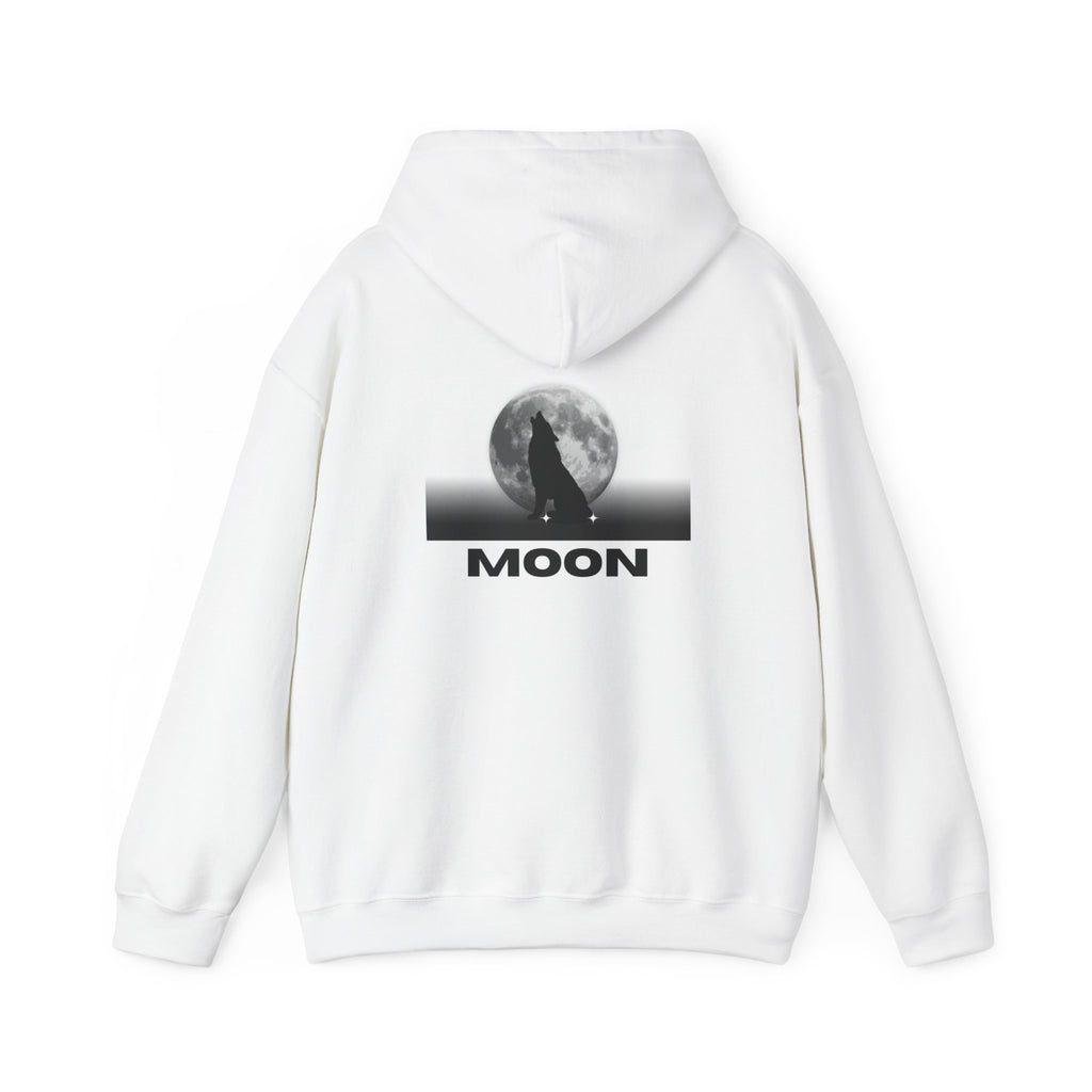 Moon Wolf Hoodie - Silhouette Moon Graphic Sweatshirt