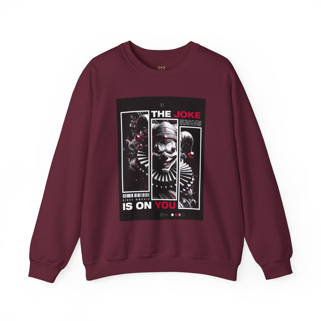 Creepy Clown "The Joke Is On You" Crewneck Sweatshirt