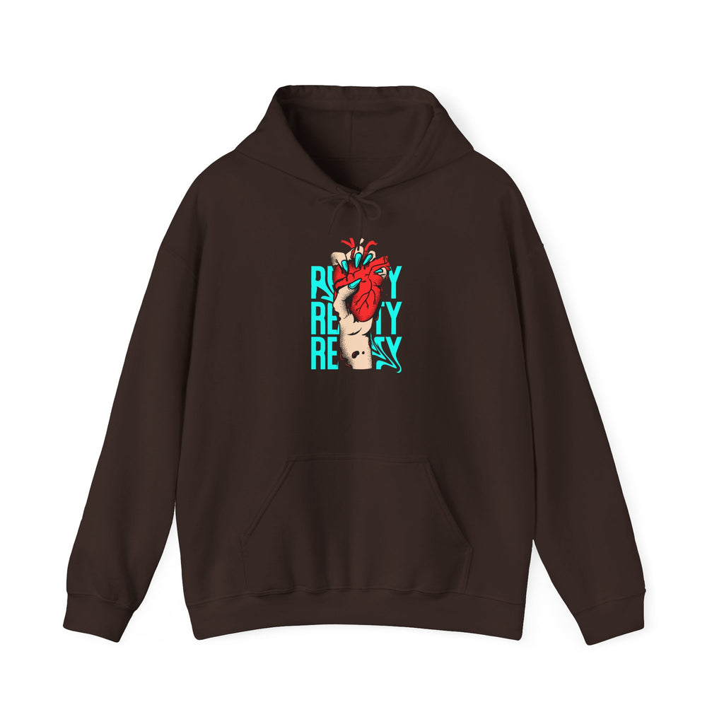 Heart in Hand Hoodie — 'Ready' Graphic Pullover