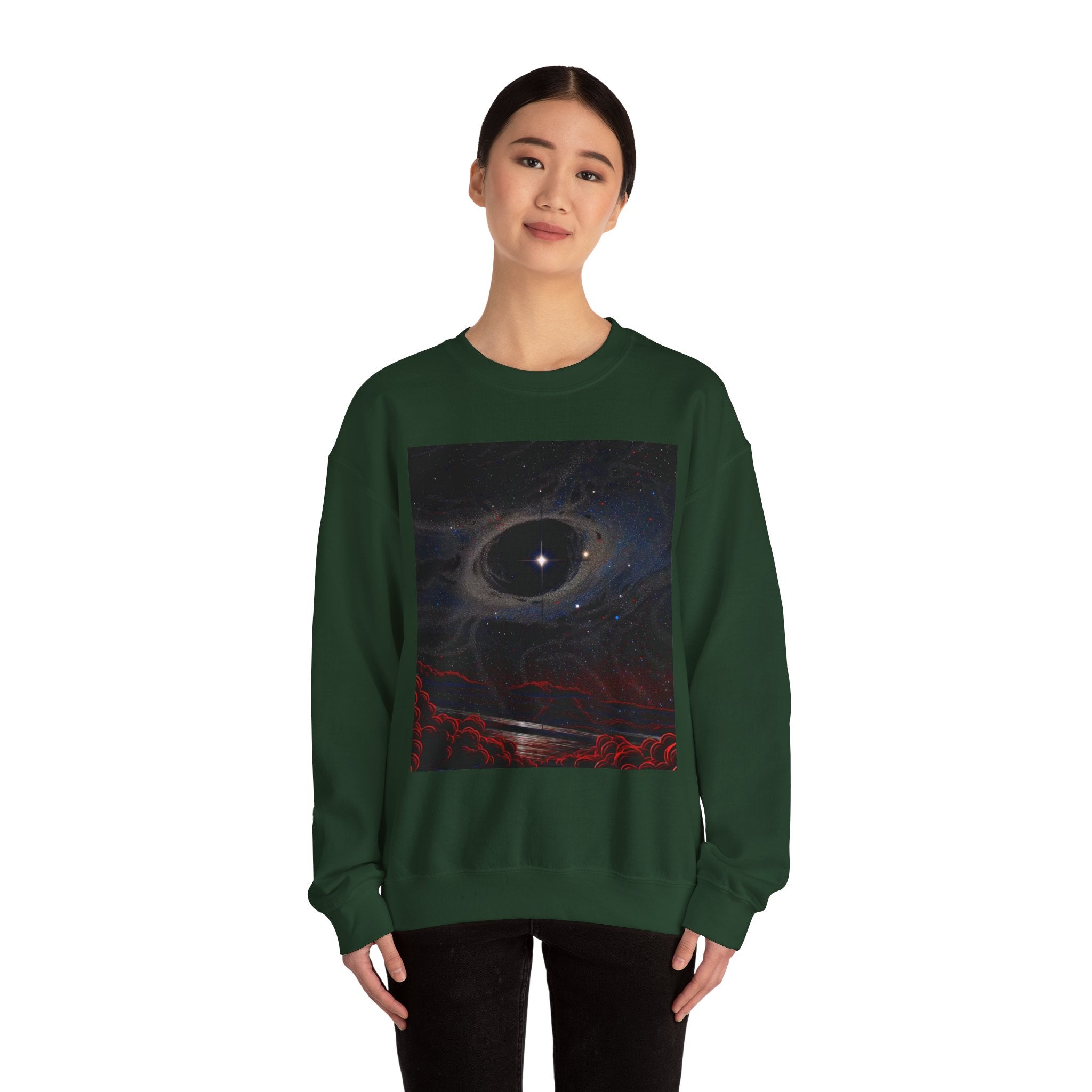Cosmic Eclipse Crewneck Sweatshirt — 'Legaciess' Logo Back