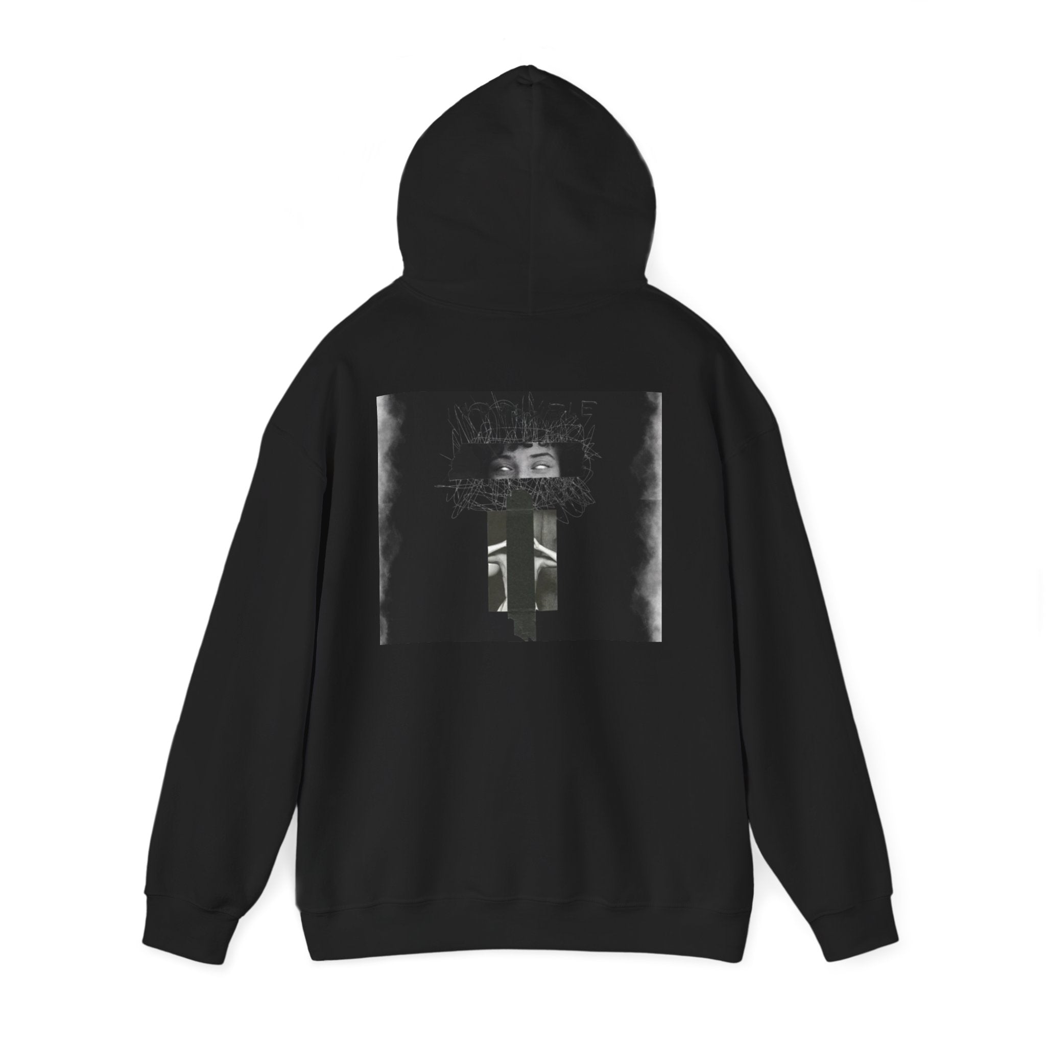 Mystic Window Hoodie — Gothic Portrait Smoke Graphic Hooded Sweatshirt