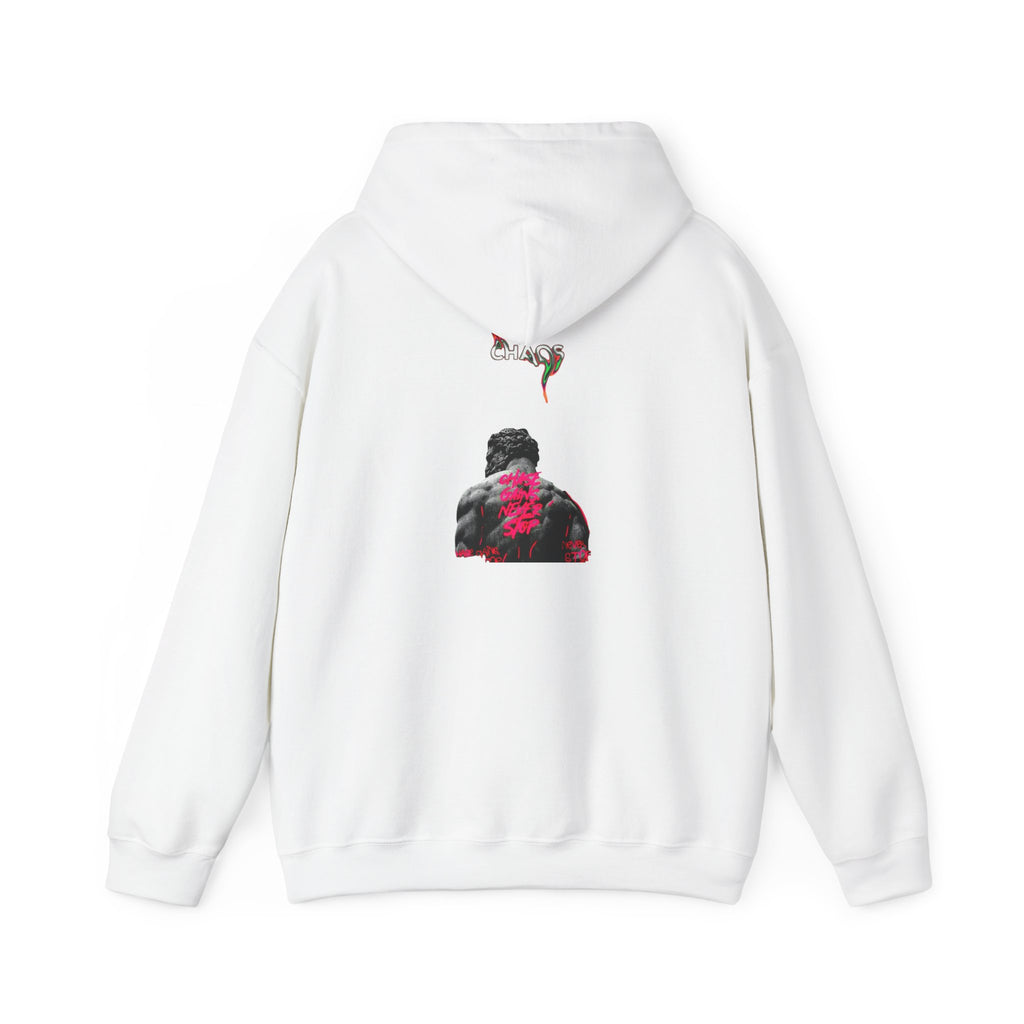 Smoky Rose Backprint Hoodie — Floral Skull Streetwear Pullover