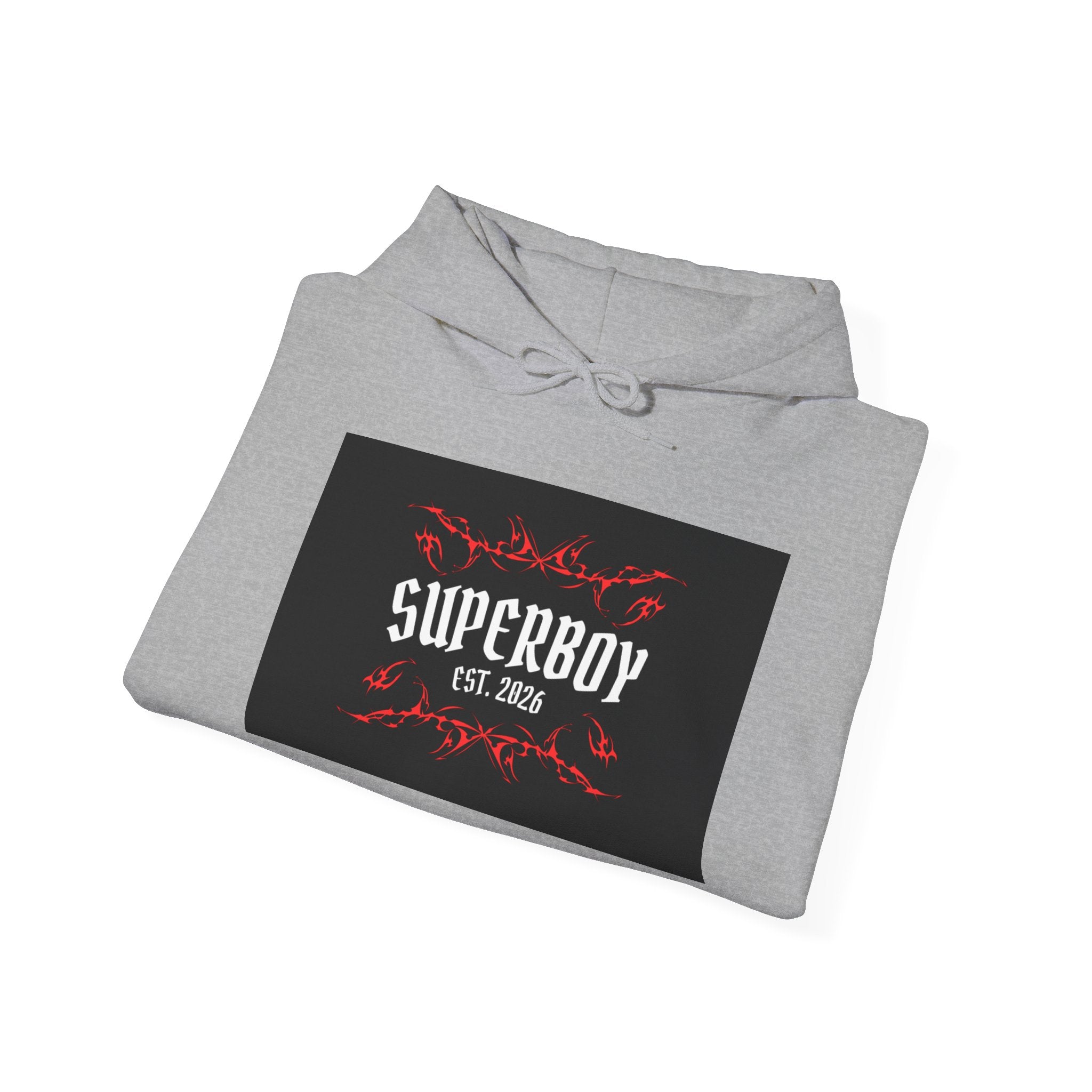 Superboy Hoodie — Vintage Crest 'Superboy Est. 2026' Graphic Pullover