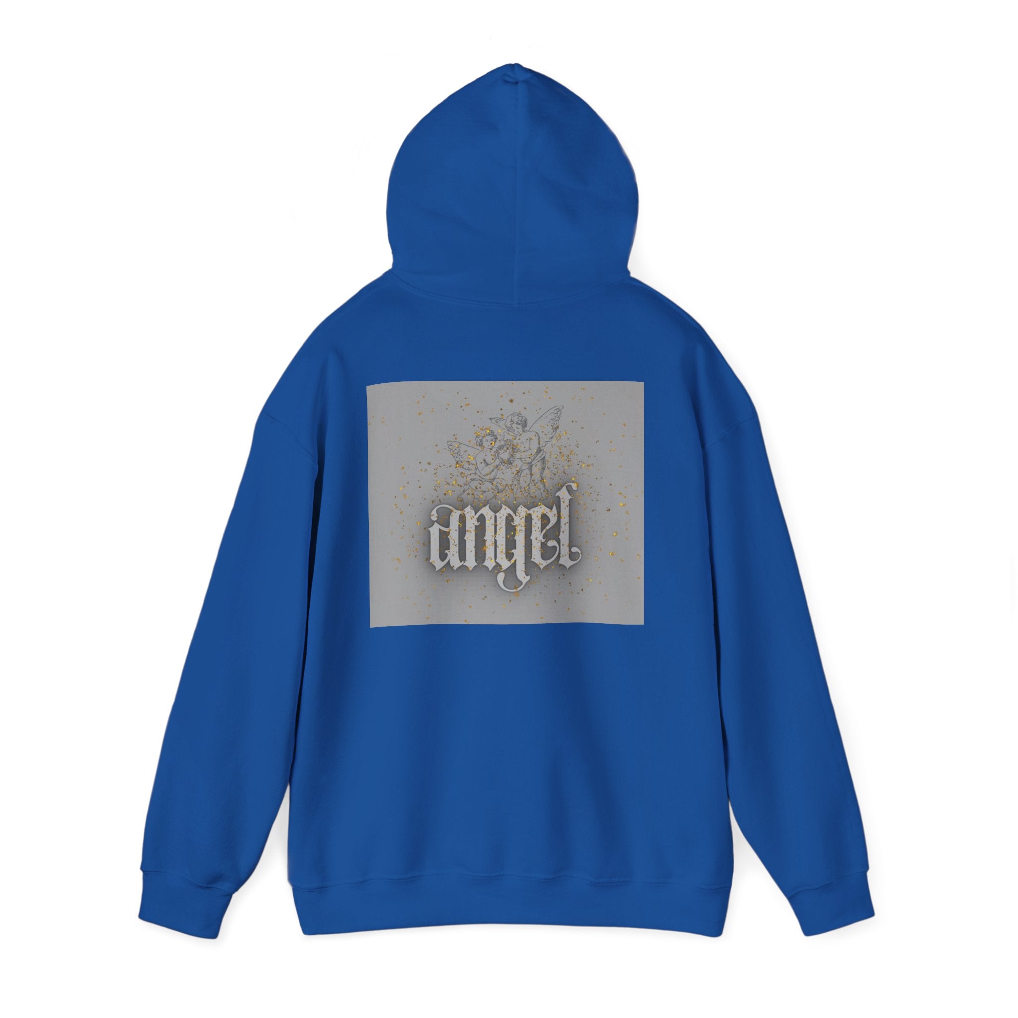 Angel Gothic Hoodie — White Graphic Hooded Sweatshirt