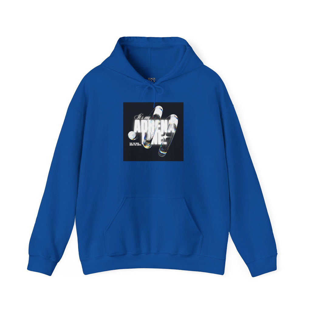 Bubble Text 'Adrenaline' Graphic Hoodie — Urban Streetwear Pullover