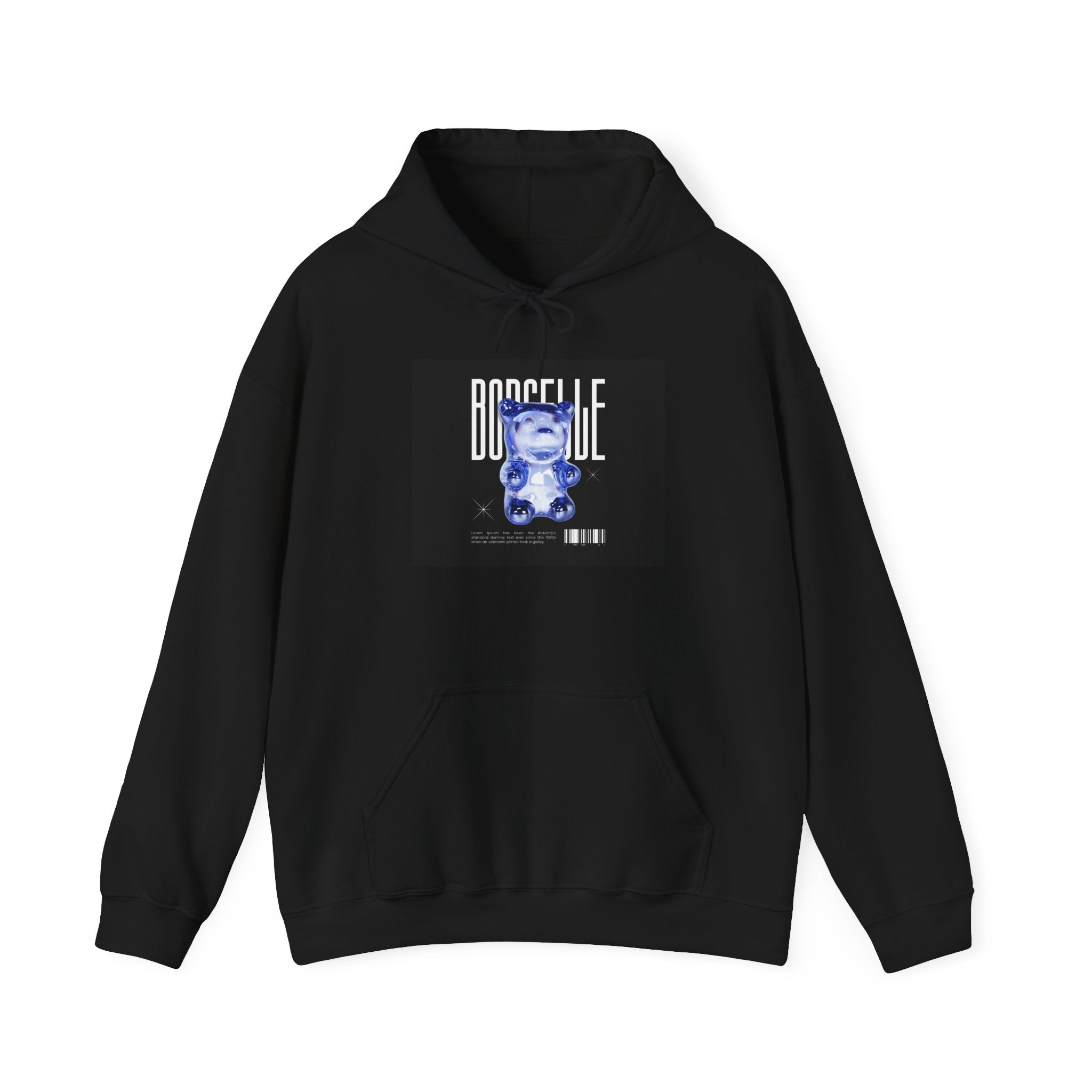 Boglebear Graphic Hoodie — Retro Blue Bear Design