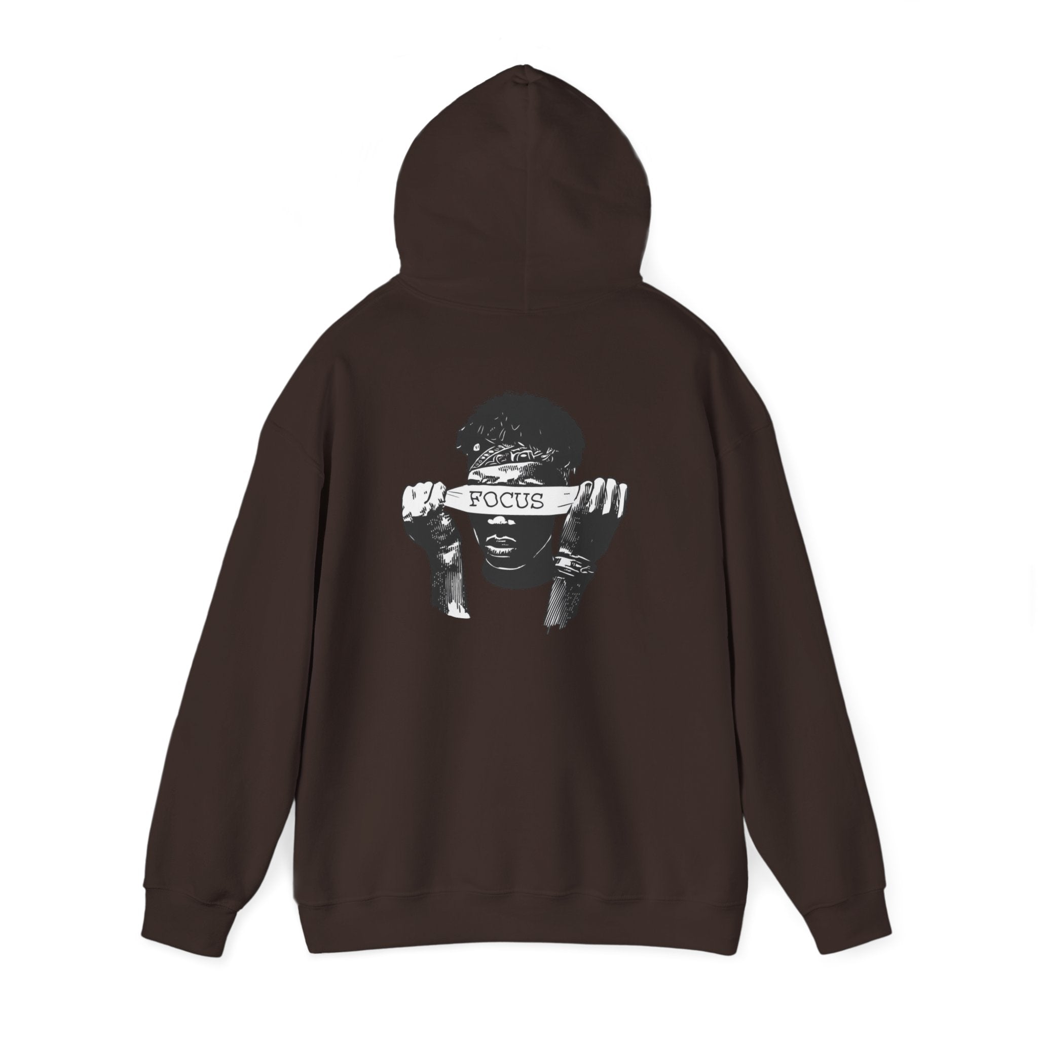 Focus Graphic Hoodie — Monochrome Motivational Streetwear