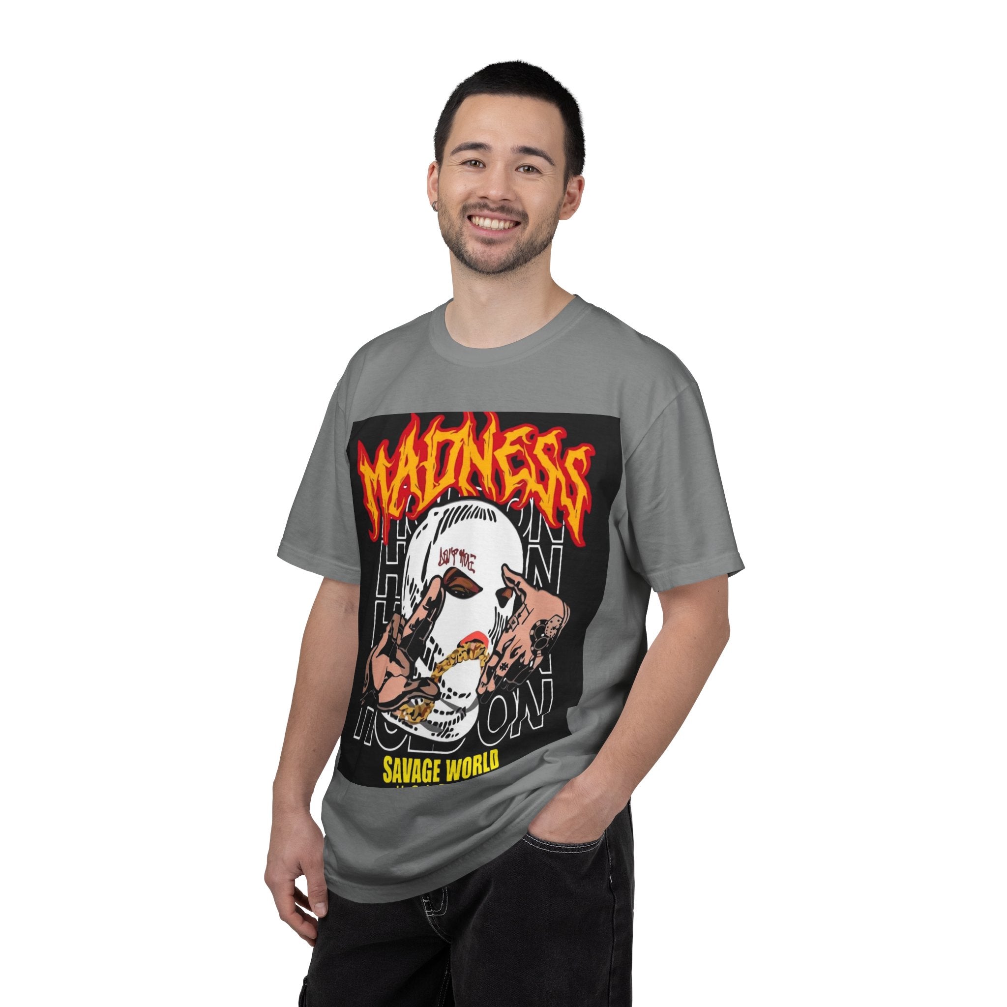 Madness Skull Graphic T-Shirt — Savage World Streetwear Tee