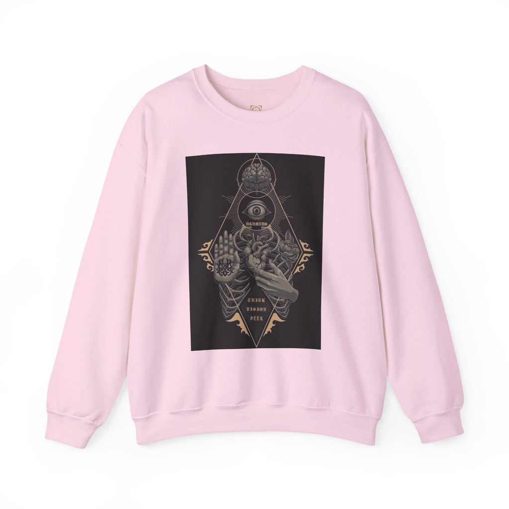 Crewneck Sweatshirt — Occult Skeleton Eye Graphic
