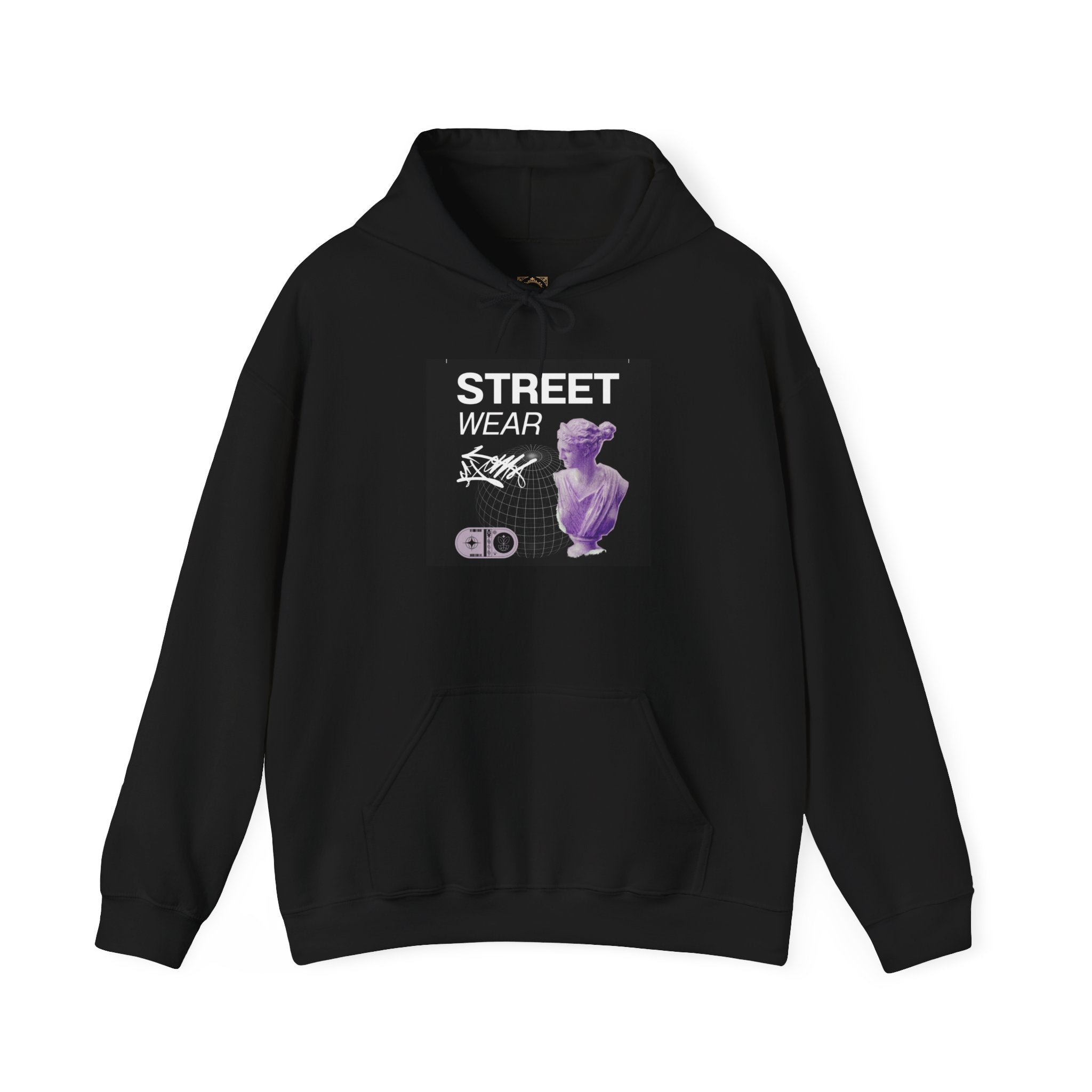 Streetwear Hoodie — 'STREET WEAR' Vaporwave Statue Graphic Pullover
