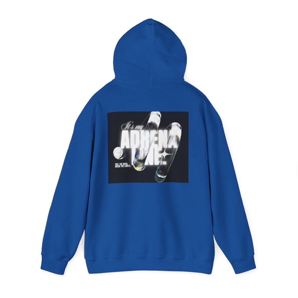 Bubble Text 'Adrenaline' Graphic Hoodie — Urban Streetwear Pullover