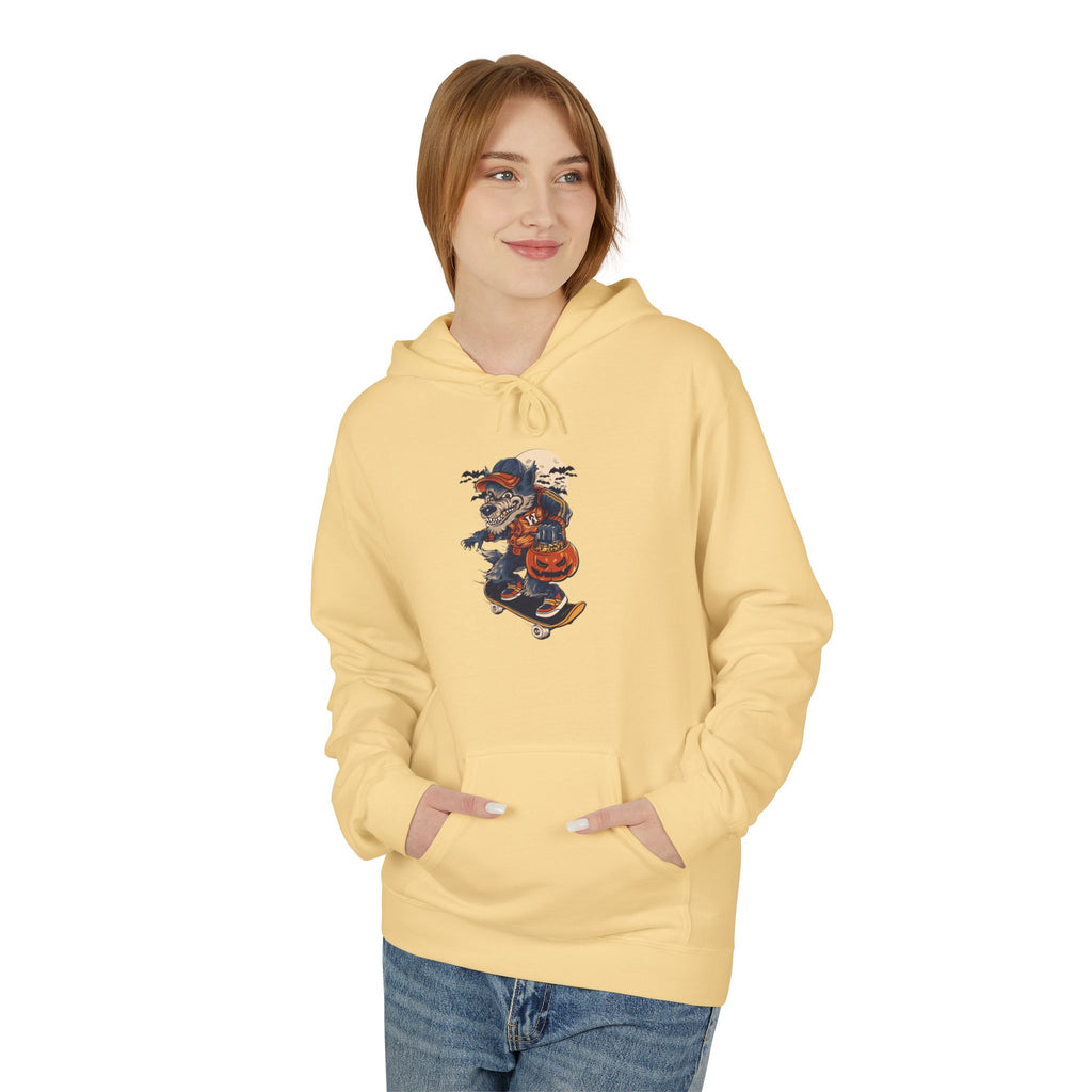 Skull Collage Hoodie — Grunge Floral Skull Graphic Pullover