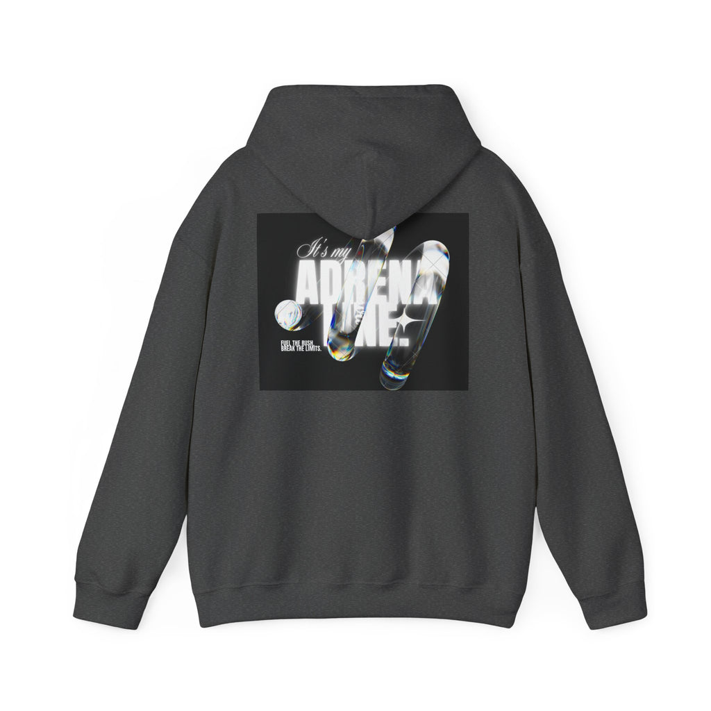 Bubble Text 'Adrenaline' Graphic Hoodie — Urban Streetwear Pullover