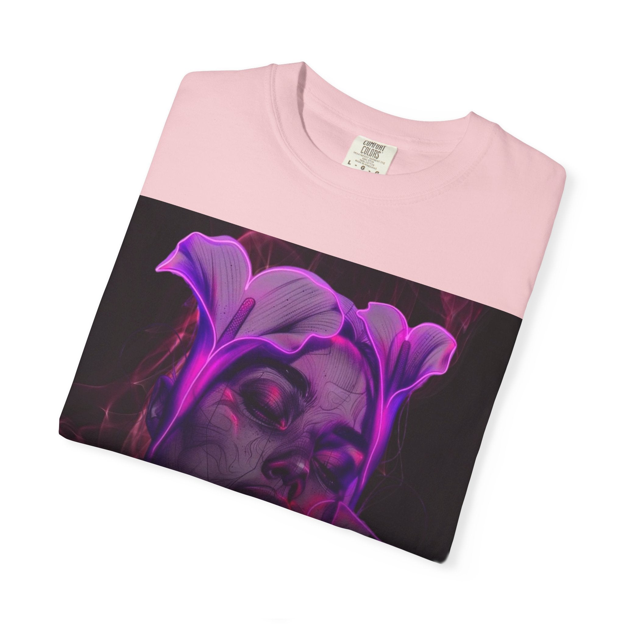 Mystic Purple Portrait T‑Shirt — Legaciess Logo Back