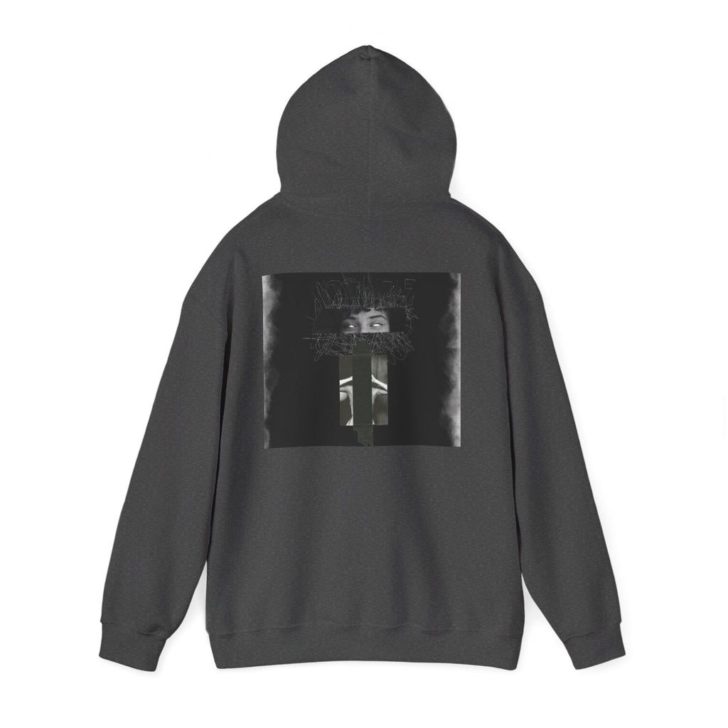 Mystic Window Hoodie — Gothic Portrait Smoke Graphic Hooded Sweatshirt