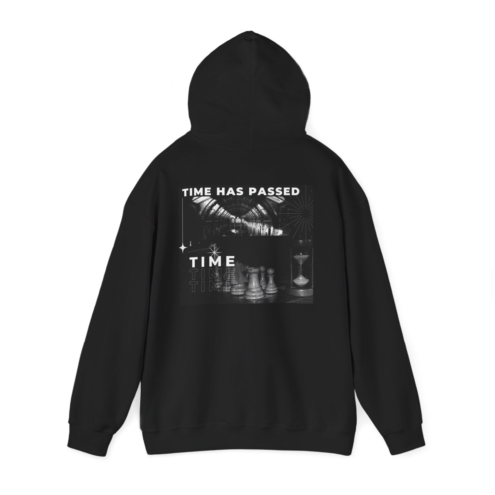 Time Has Passed Hoodie — Vintage Chess Graphic Hooded Sweatshirt